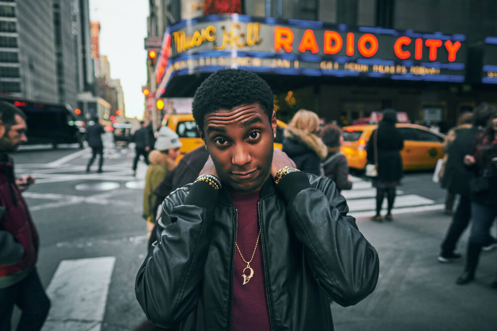 Fuji X Pro2 with xf 16mm f1.4 - Fashion lifestyle photography around New York Radio City Music Hall - Model: Bryan