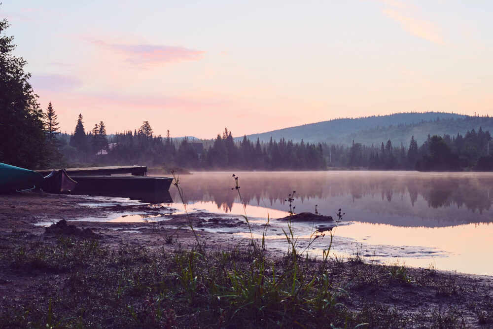 Canon 5D Mark iii with ef 50mm 1.8 - Landscape nature photography along the lake at Chalet lac Beauport Quebec