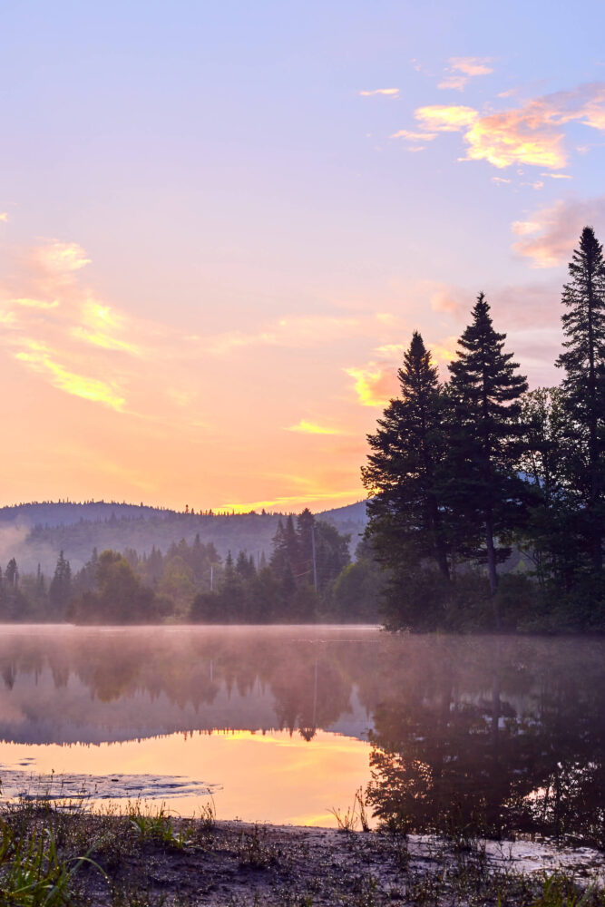 Canon 5D Mark iii with ef 50mm 1.8 - Landscape nature photography along the lake at Chalet lac Beauport Quebec