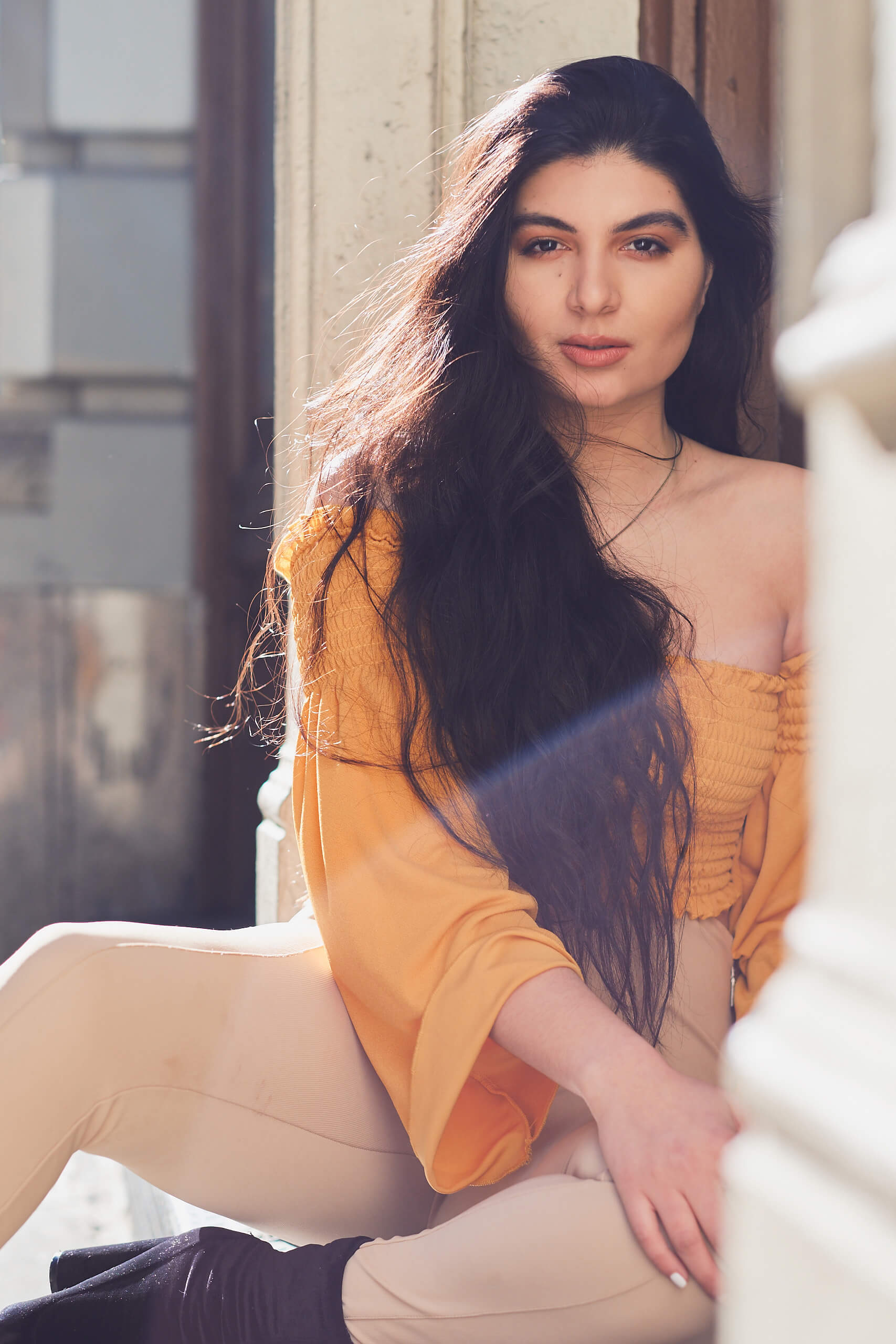 Beauty Photography Editorial in SoHo New York - Model Poses - Hiba - Fuji X Pro2 with xf 56mm f1.2