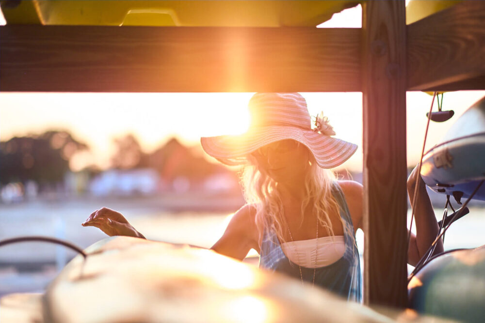 Fuji X Pro2 with xf 56mm f1.2 - Sunset portrait photography in Belmar with model Katie