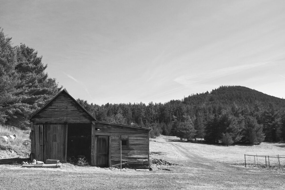 FujiFilm X100T - Landscape Photography at Lake George New York mountainside road trip with a cabin in the foreground