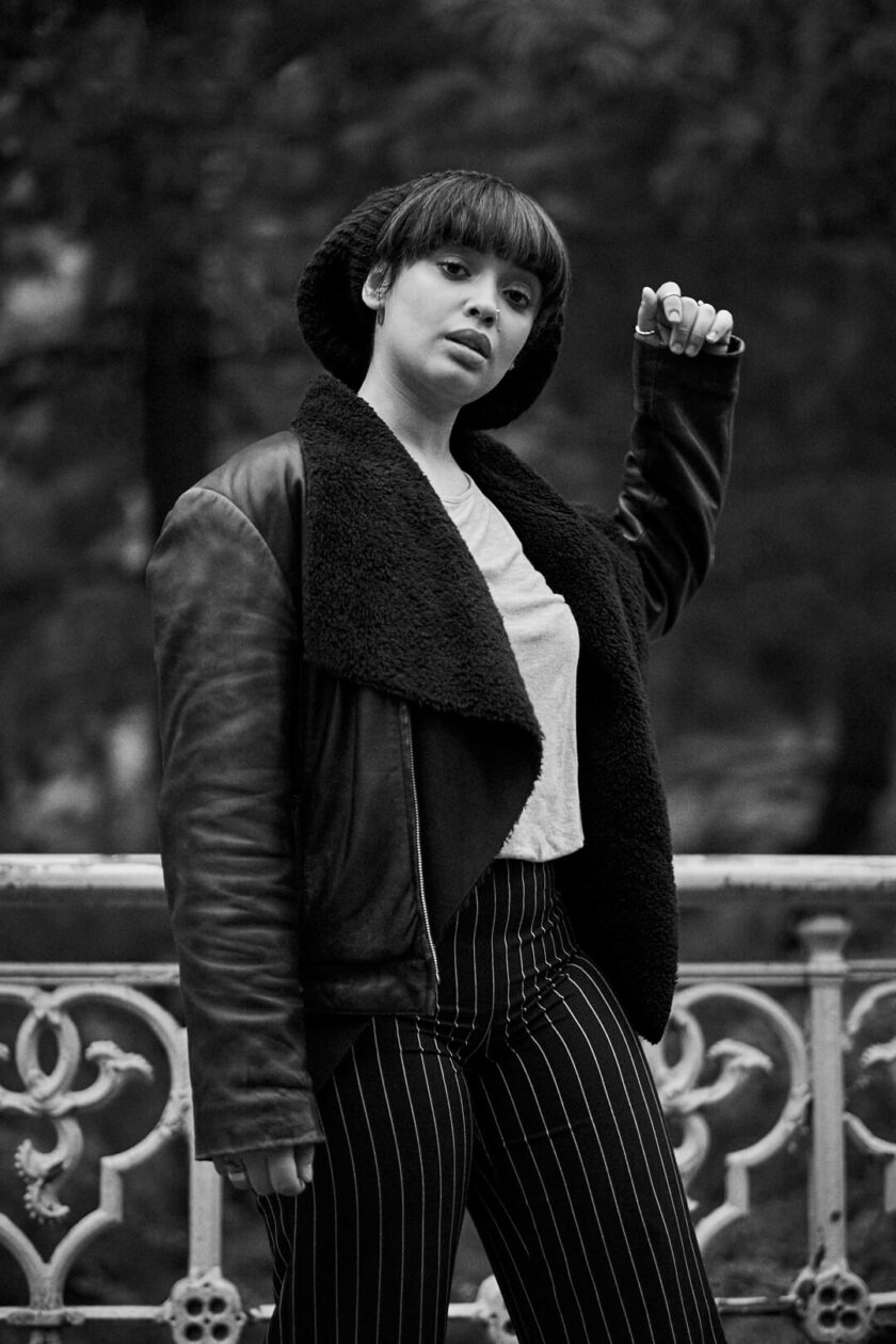 Fuji X Pro2 with xf 56mm f1.2 - Black and White Photography Storytelling - Women's fashion portrait photography in Central Park New York - Model: Lulu