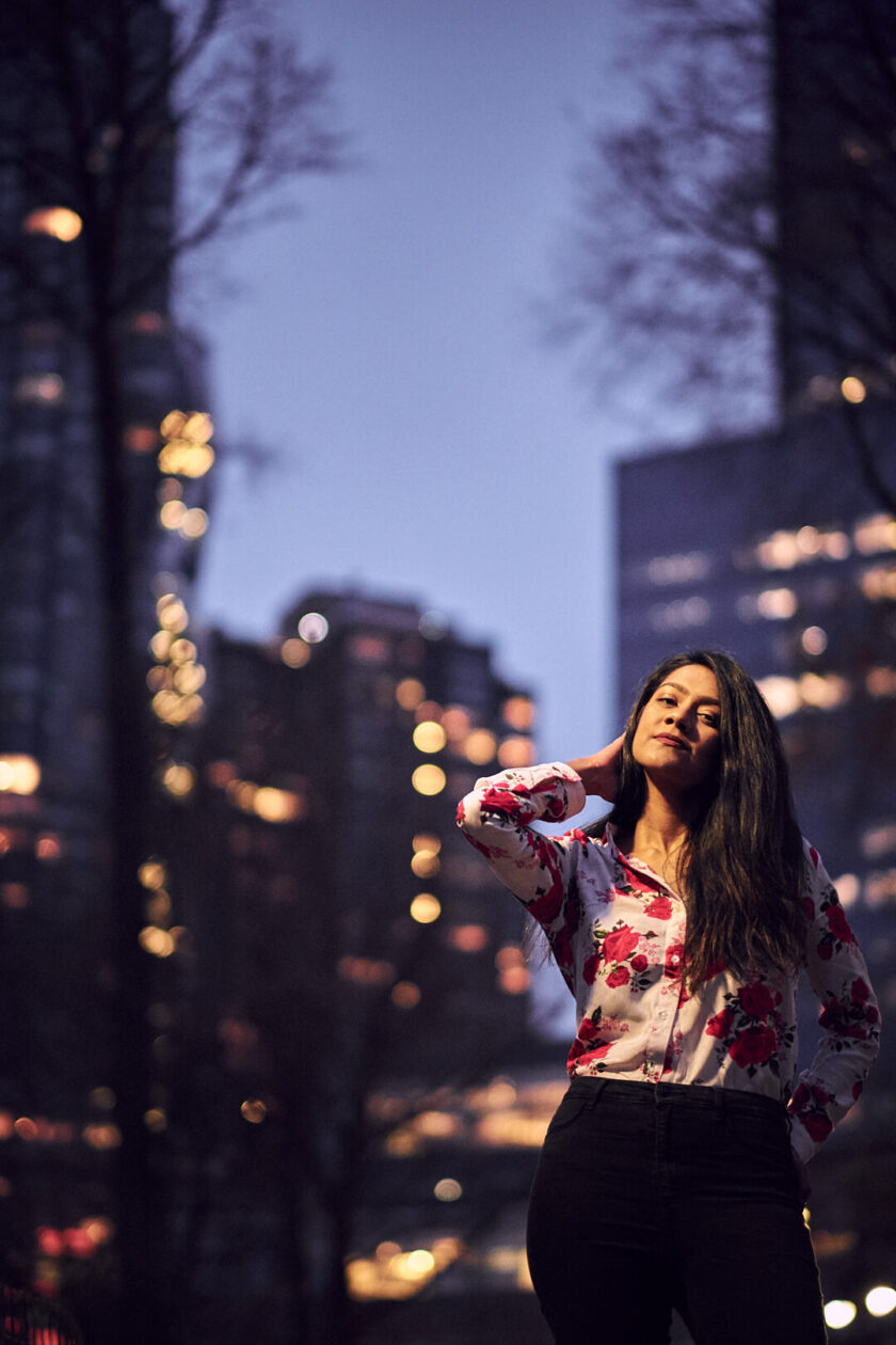 Fuji X Pro2 with xf 56mm f1.2 - Women's fashion portrait photography in Central Park New York - Model: Mousumi