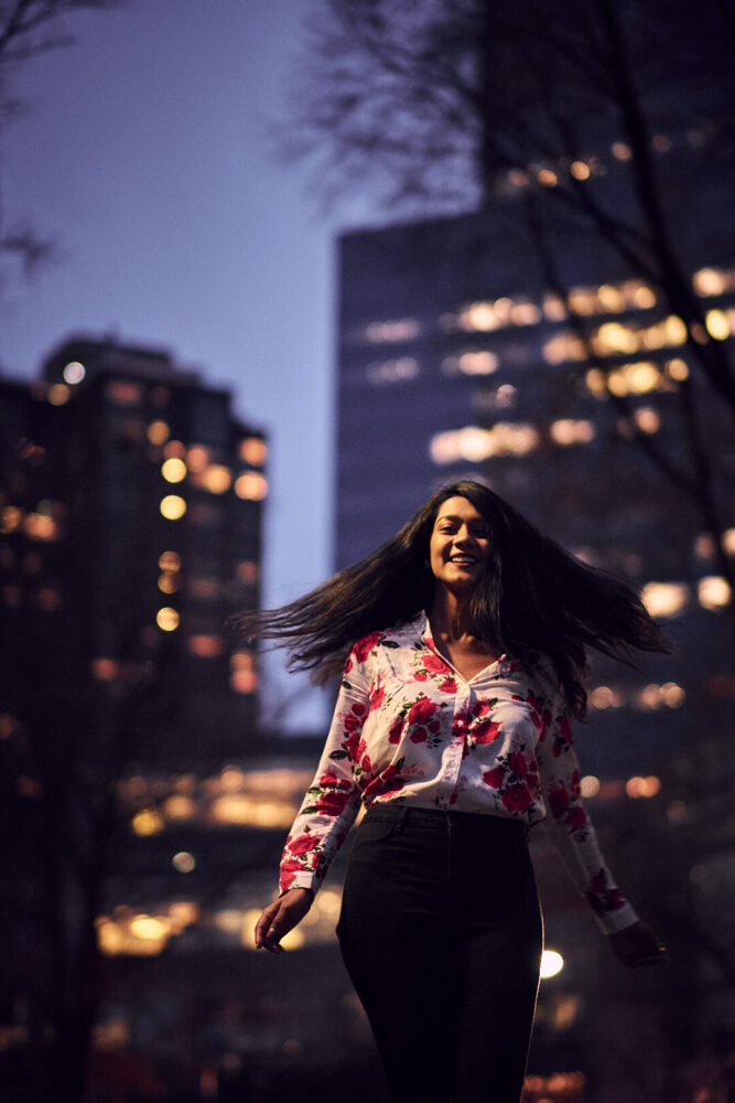 Fuji X Pro2 with xf 56mm f1.2 - Women's fashion portrait photography in Central Park New York - Model: Mousumi