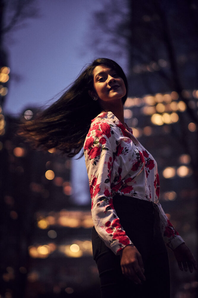 Fuji X Pro2 with xf 56mm f1.2 - Women's fashion portrait photography in Central Park New York - Model: Mousumi