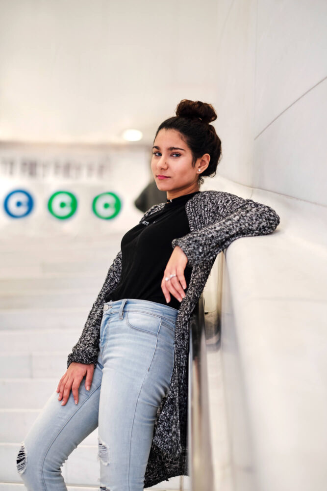 Fuji X Pro2 with xf 56mm f1.2 - Portrait Photography inside the Oculus in New York - Model: Natalia