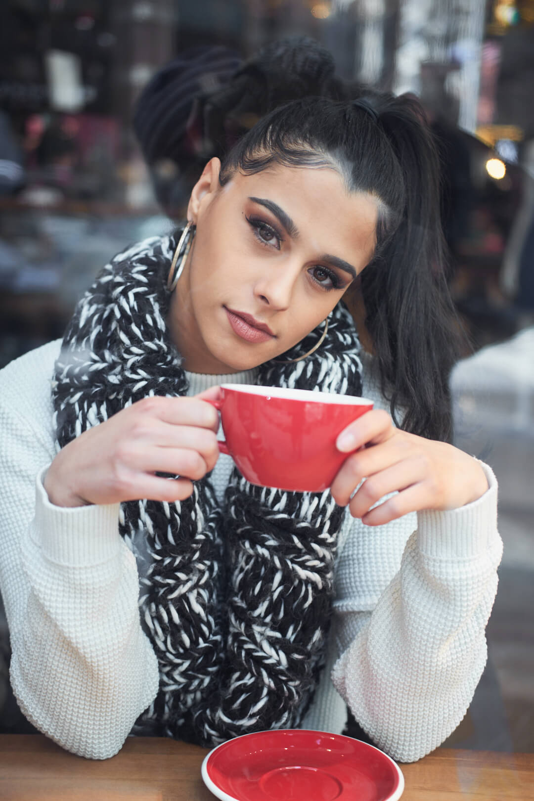 Emily - Flatiron District - Fashion Photography Poses - New York - Woman with a scarf and sunglasses - Portrait Photography Poses - Fuji X Pro2 with xf 56mm f1.2