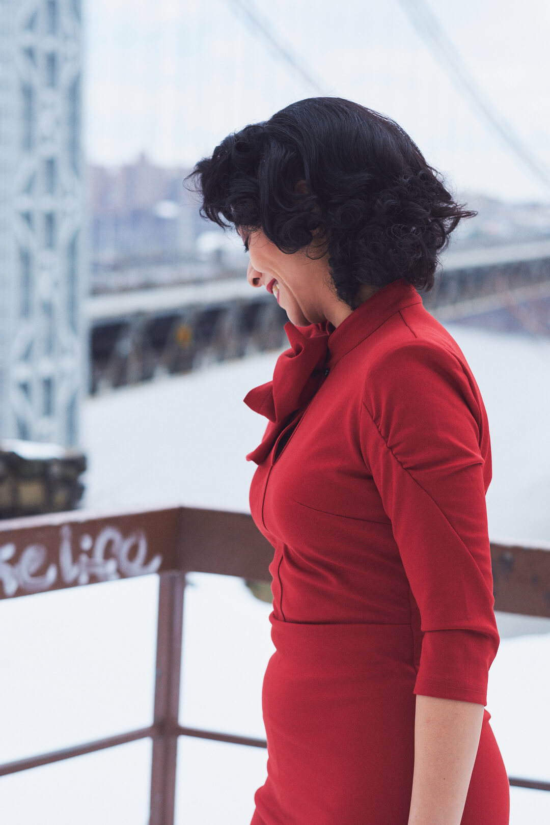 Amani - Fashion Photography - Lifestyle Photography - Red Dress - Fort Lee New Jersey - Fuji X Pro2 with xf 56mm f1.2