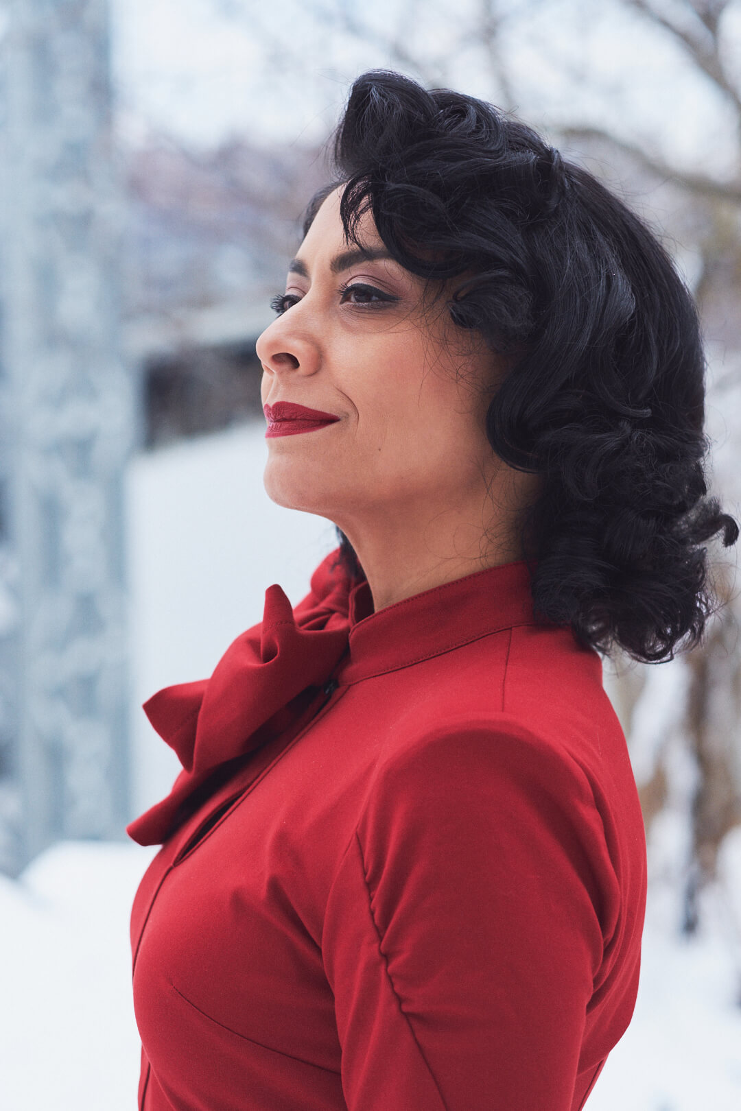 Amani - Fashion Photography - Lifestyle Photography - Red Dress - Fort Lee New Jersey - Fuji X Pro2 with xf 56mm f1.2