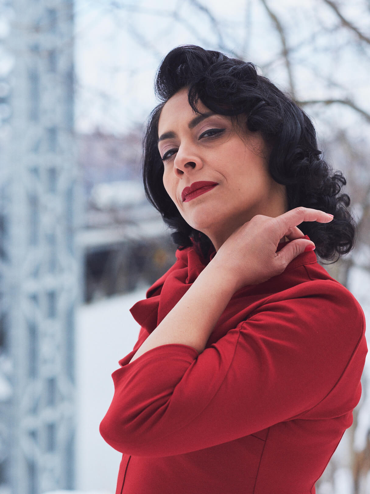 Amani - Fashion Photography - Lifestyle Photography - Red Dress - Fort Lee New Jersey - Fuji X Pro2 with xf 56mm f1.2