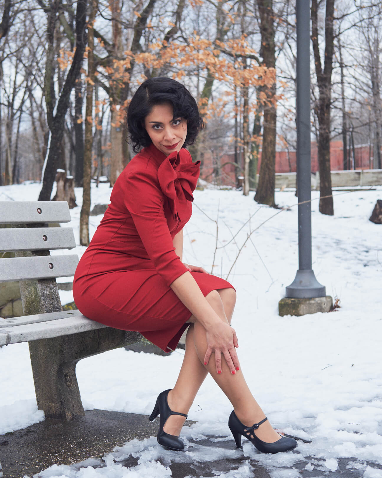 Amani - Fashion Photography - Lifestyle Photography - Red Dress - Fort Lee New Jersey - Fuji X Pro2 with xf 56mm f1.2