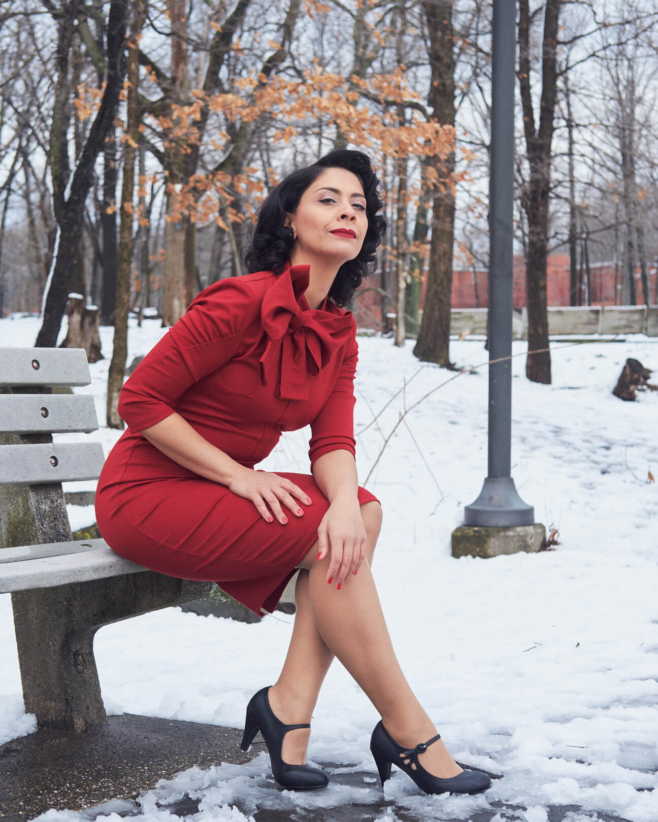 Amani - Fashion Photography - Lifestyle Photography - Red Dress - Fort Lee New Jersey - Fuji X Pro2 with xf 56mm f1.2