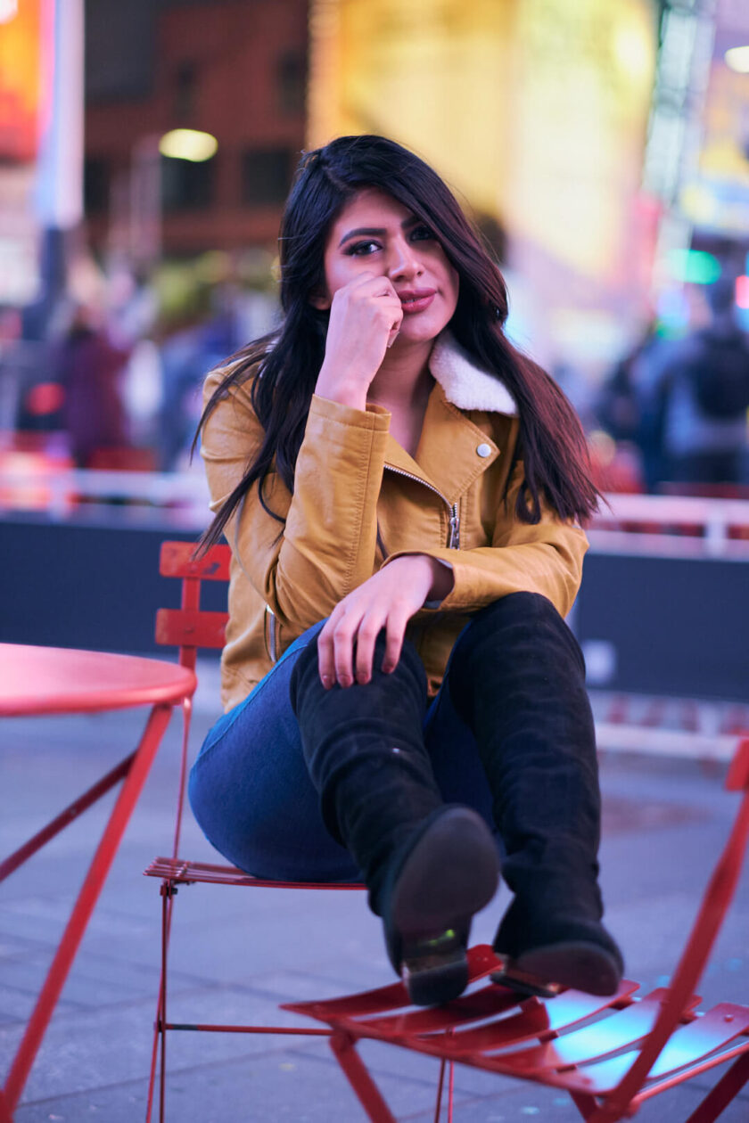 Daze - Time Square New York - Portrait Photography - Fuji X Pro2 with 56mm f1.2
