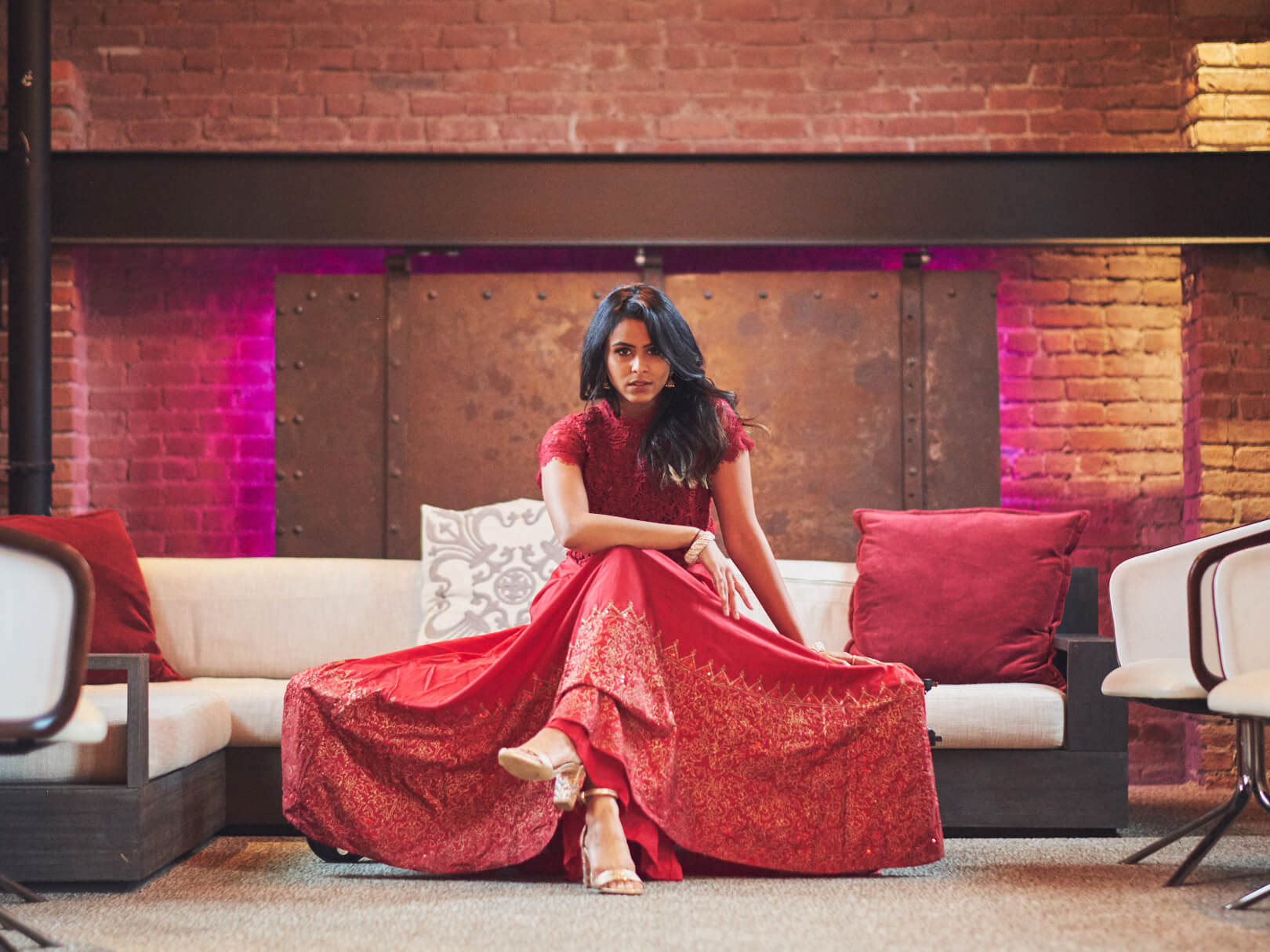 Avisha - Modera Lofts - Woman's Fashion Photography - Saree Dresses - New Jersey - Fuji Xpro2 with 56mm f1.2