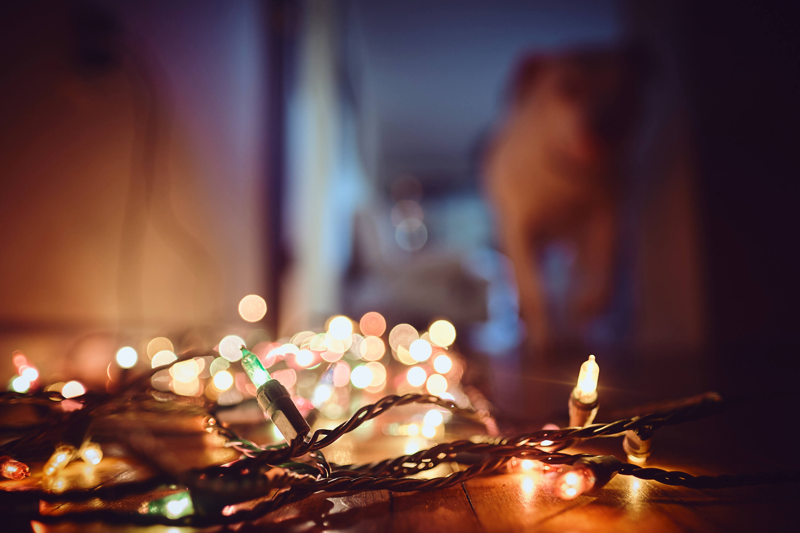 Christmas Lights - Nanuet New York- Holiday Photography - Bokeh