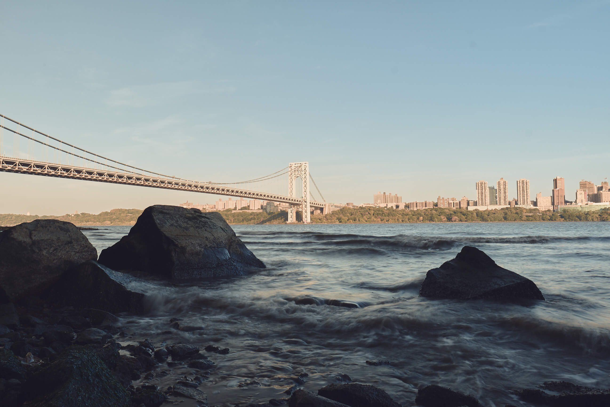 Fort Lee - New Jersey George Washington Bridge - Beach - Urban Photography - Nature Photography