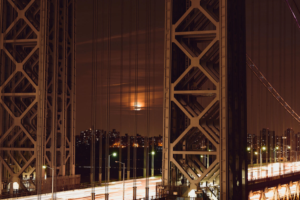Fort Lee New Jersey - George Washington bridge Urban Landscape Photography - Night Photography- Long Exposure Photography