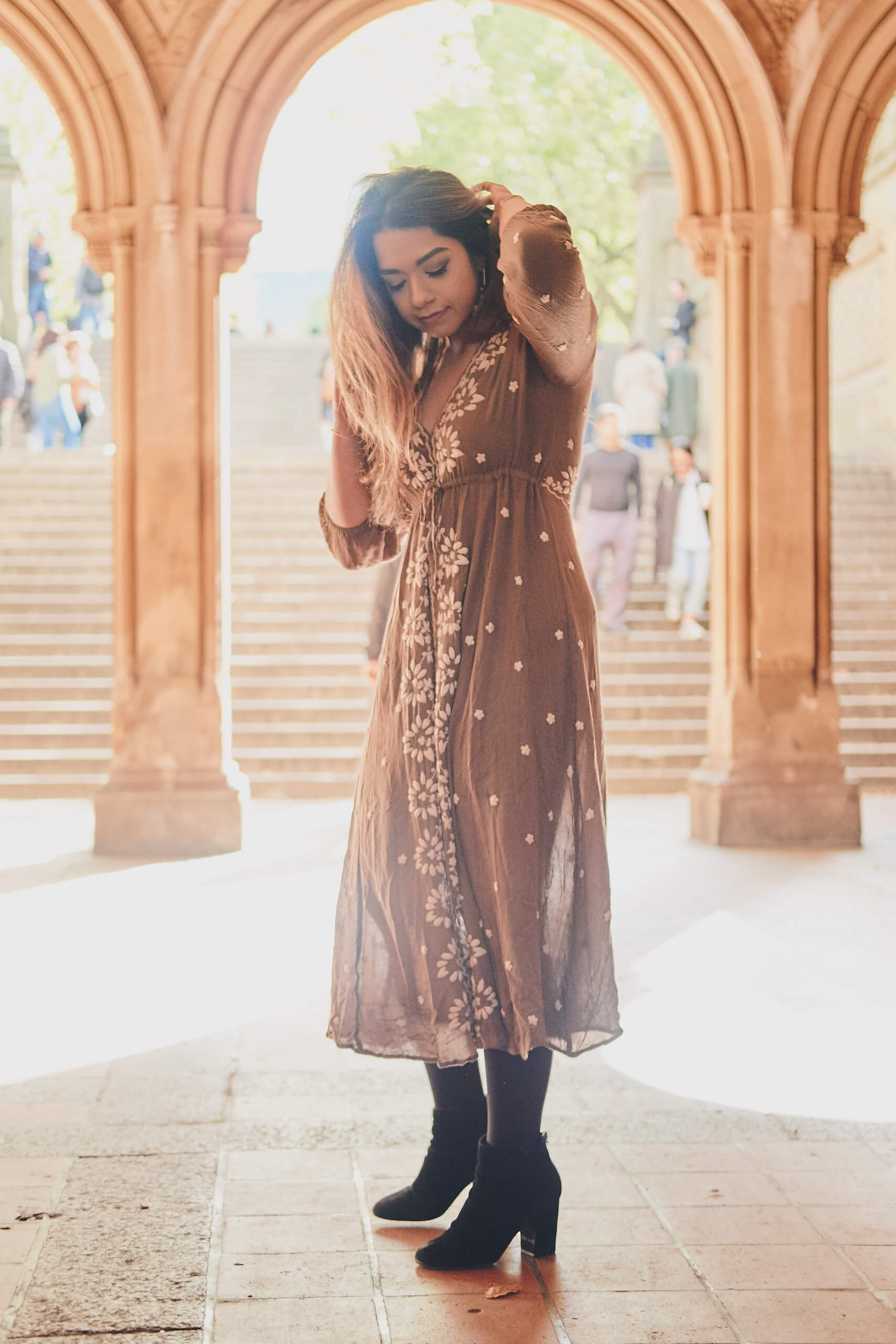 Nabihah - Lifestyle Photography - Social Media Blogger Photography - Bethesda Terrace, Central Park, New York