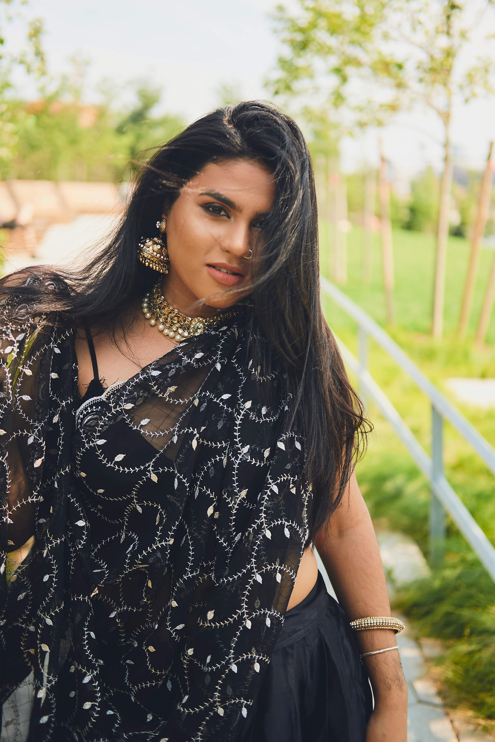 Sneha - Social Media Blogger Photography - Indian Fusion Fashion Photography - Lehenga - Indian Saree - Women's Fashion Photography - Gantry State Park - Long Island City