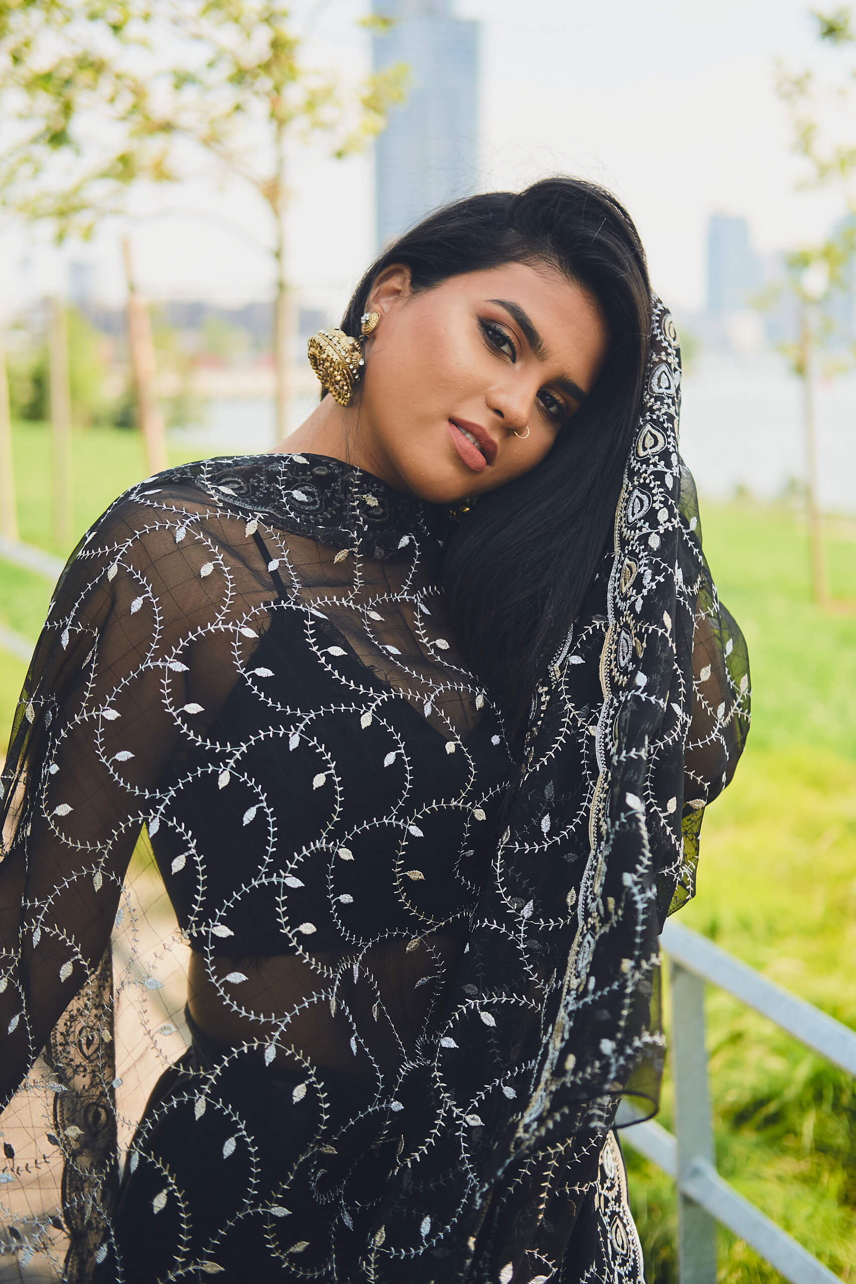 Sneha - Social Media Blogger Photography - Indian Fusion Fashion Photography - Lehenga - Indian Saree - Women's Fashion Photography - Gantry State Park - Long Island City