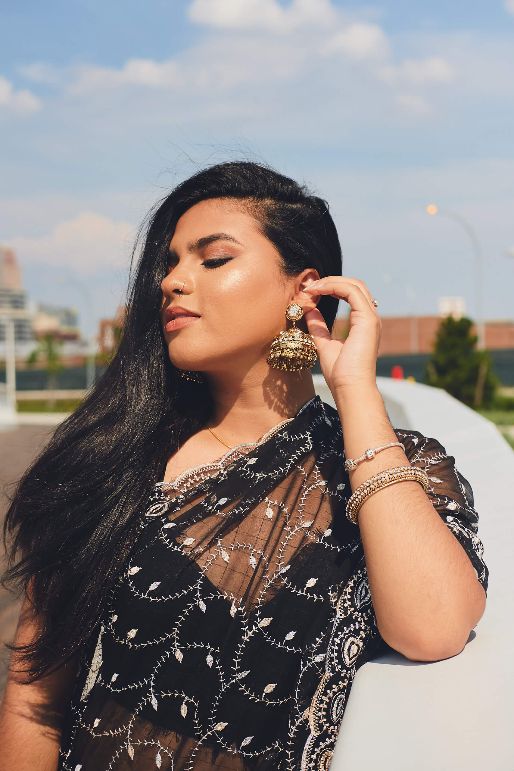 Sneha - Social Media Blogger Photography - Indian Fusion Fashion Photography - Lehenga - Indian Saree - Women's Fashion Photography - Gantry State Park - Long Island City