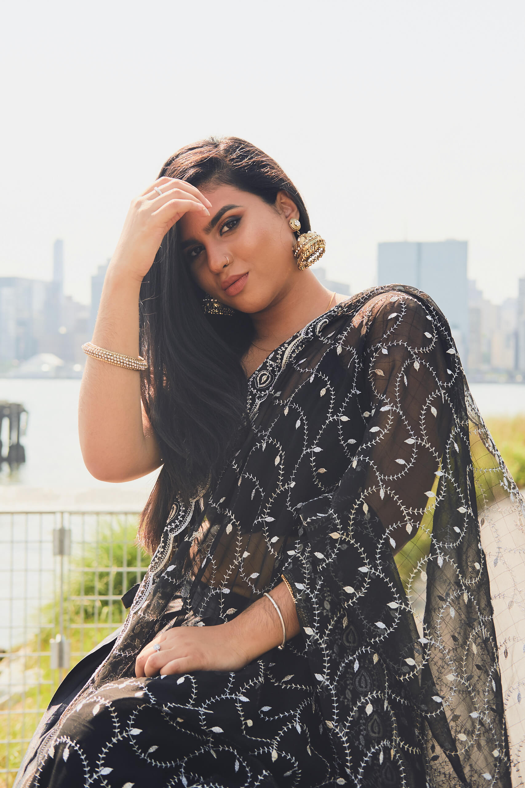 Sneha - Social Media Blogger Photography - Indian Fusion Fashion Photography - Lehenga - Indian Saree - Women's Fashion Photography - Gantry State Park - Long Island City