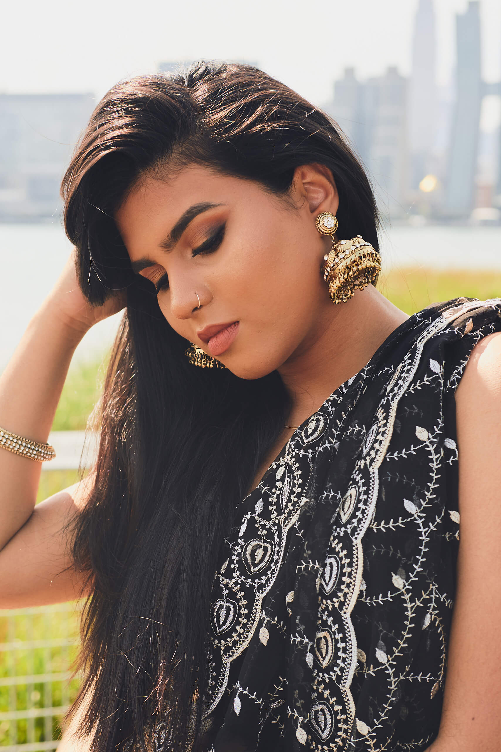 Sneha - Social Media Blogger Photography - Indian Fusion Fashion Photography - Lehenga - Indian Saree - Women's Fashion Photography - Gantry State Park - Long Island City