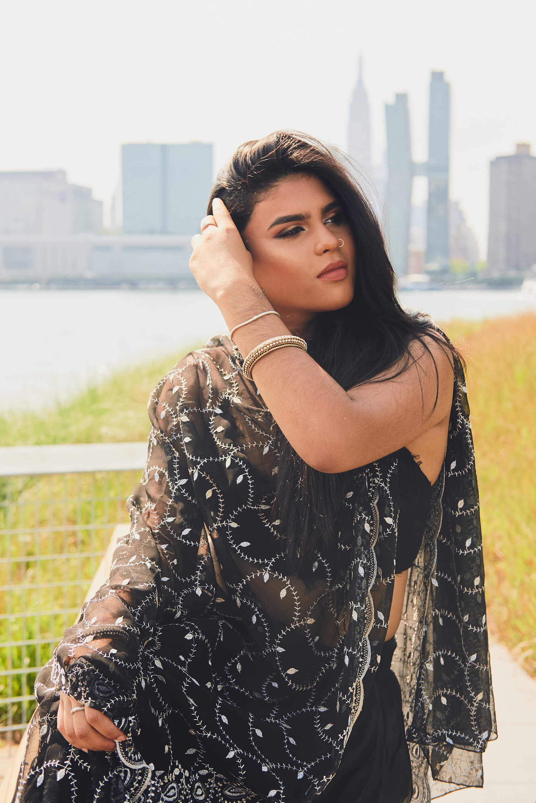 Sneha - Social Media Blogger Photography - Indian Fusion Fashion Photography - Lehenga - Indian Saree - Women's Fashion Photography - Gantry State Park - Long Island City