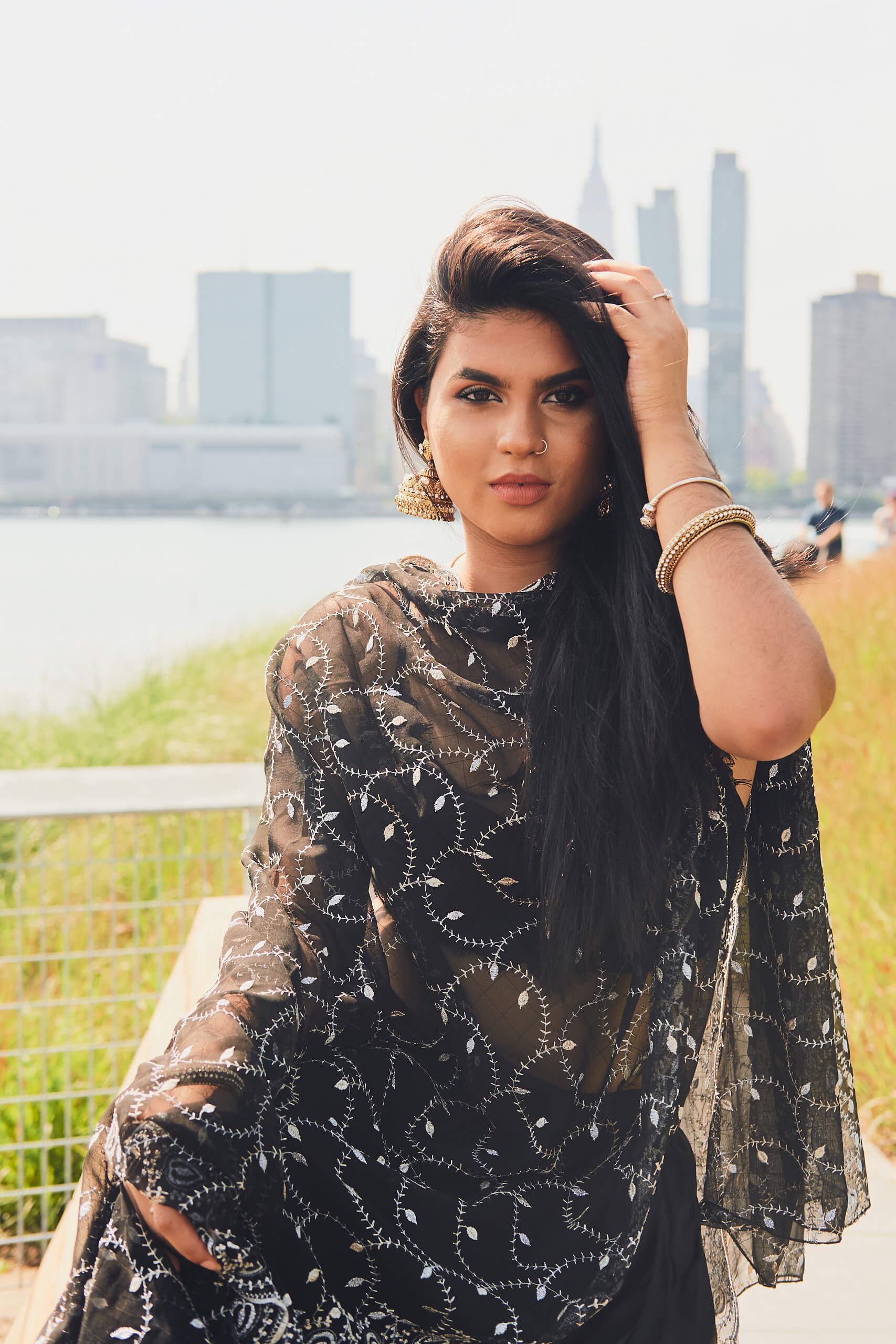 Sneha - Social Media Blogger Photography - Indian Fusion Fashion Photography - Lehenga - Indian Saree - Women's Fashion Photography - Gantry State Park - Long Island City