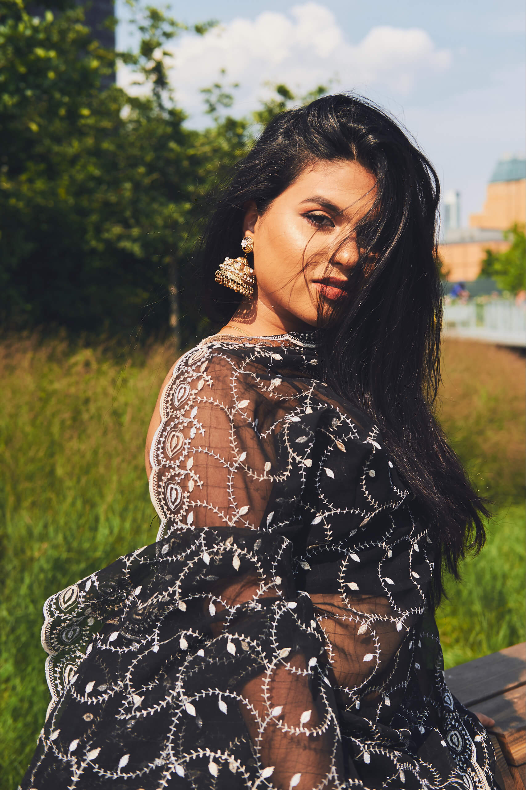 Sneha - Social Media Blogger Photography - Indian Fusion Fashion Photography - Lehenga - Indian Saree - Women's Fashion Photography - Gantry State Park - Long Island City