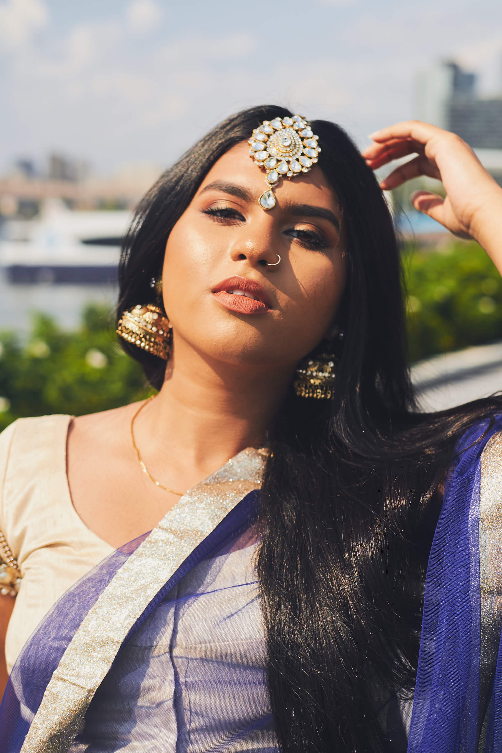 Sneha - Social Media Blogger Photography - Indian Fusion Fashion Photography - Lehenga - Indian Saree - Women's Fashion Photography - Gantry State Park - Long Island City