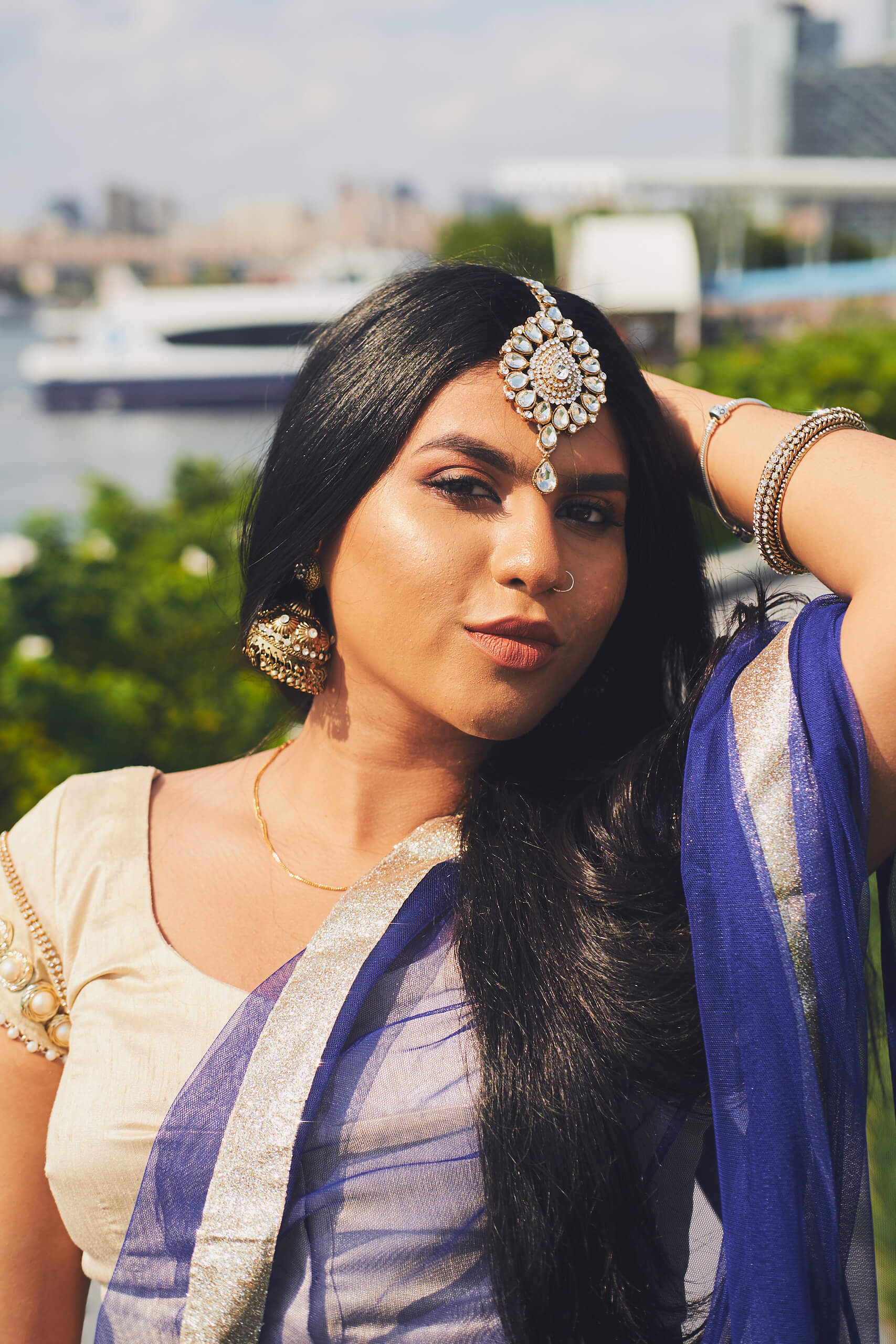 Sneha - Social Media Blogger Photography - Indian Fusion Fashion Photography - Lehenga - Indian Saree - Women's Fashion Photography - Gantry State Park - Long Island City