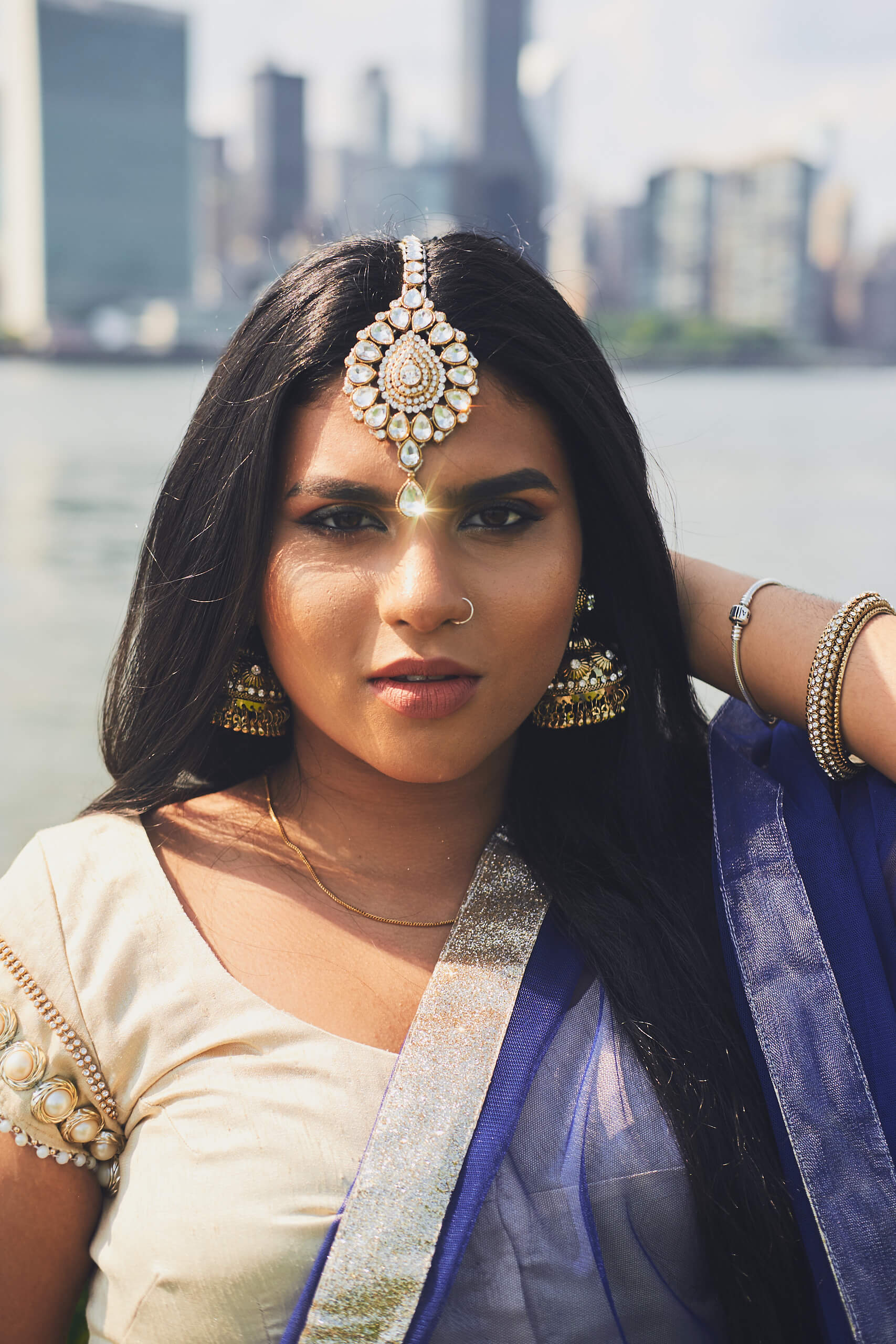 Sneha - Social Media Blogger Photography - Indian Fusion Fashion Photography - Lehenga - Indian Saree - Women's Fashion Photography - Gantry State Park - Long Island City