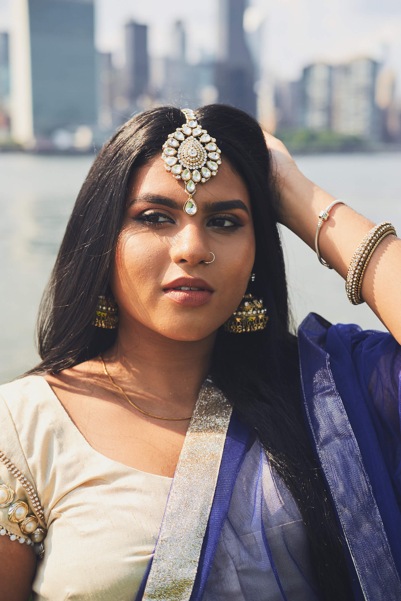 Sneha - Social Media Blogger Photography - Indian Fusion Fashion Photography - Lehenga - Indian Saree - Women's Fashion Photography - Gantry State Park - Long Island City