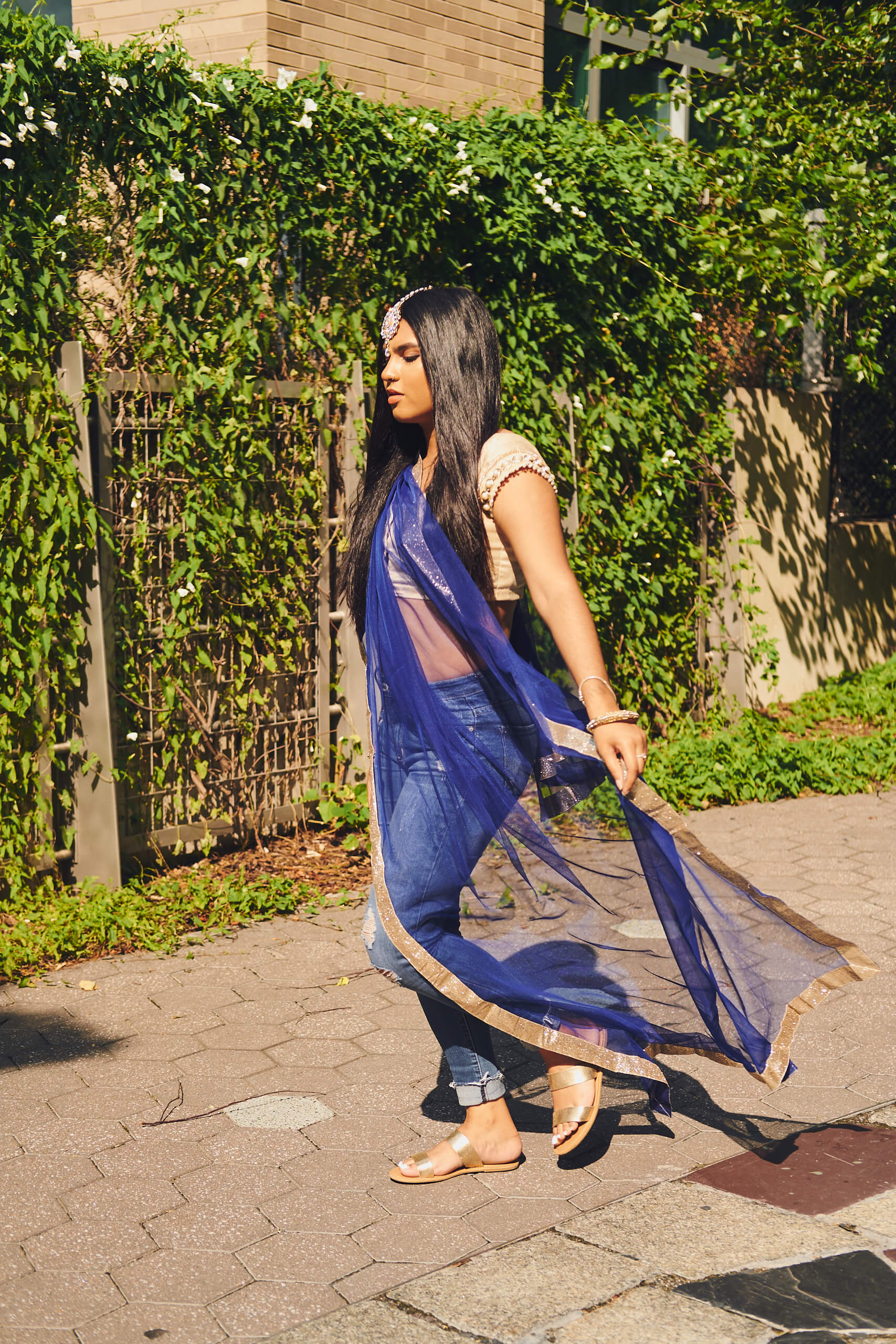 Sneha - Social Media Blogger Photography - Indian Fusion Fashion Photography - Lehenga - Indian Saree - Women's Fashion Photography - Gantry State Park - Long Island City