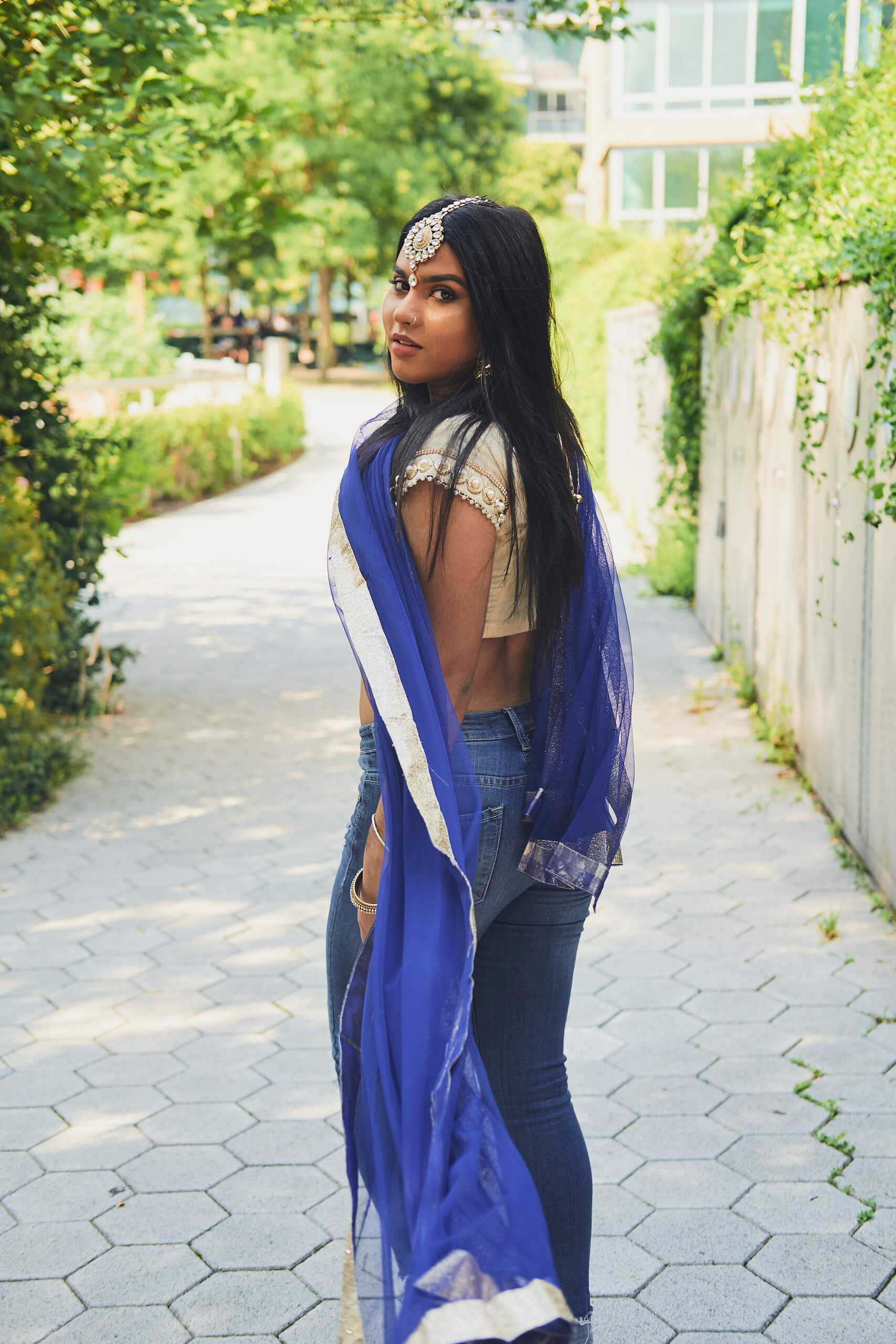 Sneha - Social Media Blogger Photography - Indian Fusion Fashion Photography - Lehenga - Indian Saree - Women's Fashion Photography - Gantry State Park - Long Island City