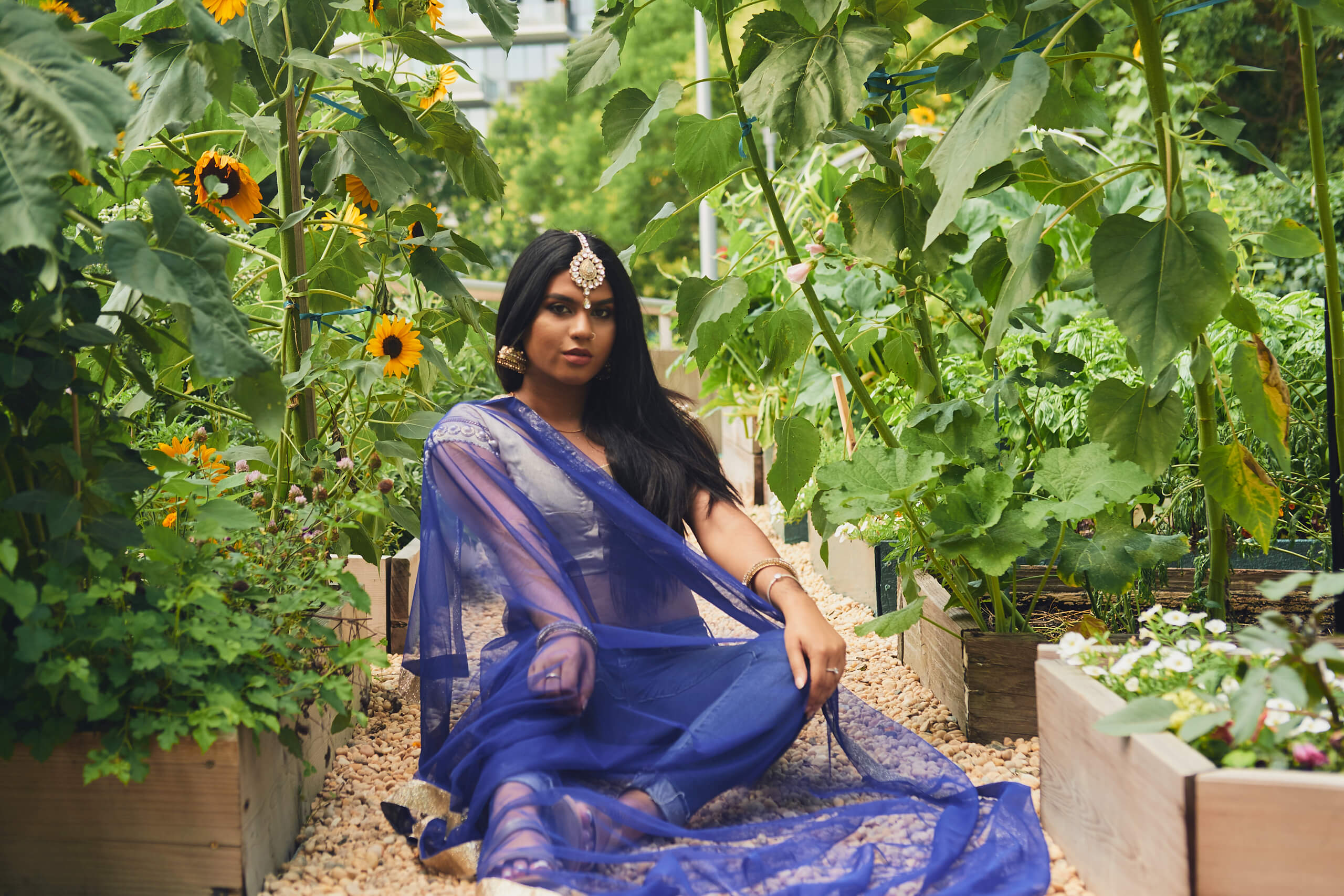 Sneha - Social Media Blogger Photography - Indian Fusion Fashion Photography - Lehenga - Indian Saree - Women's Fashion Photography - Gantry State Park - Long Island City