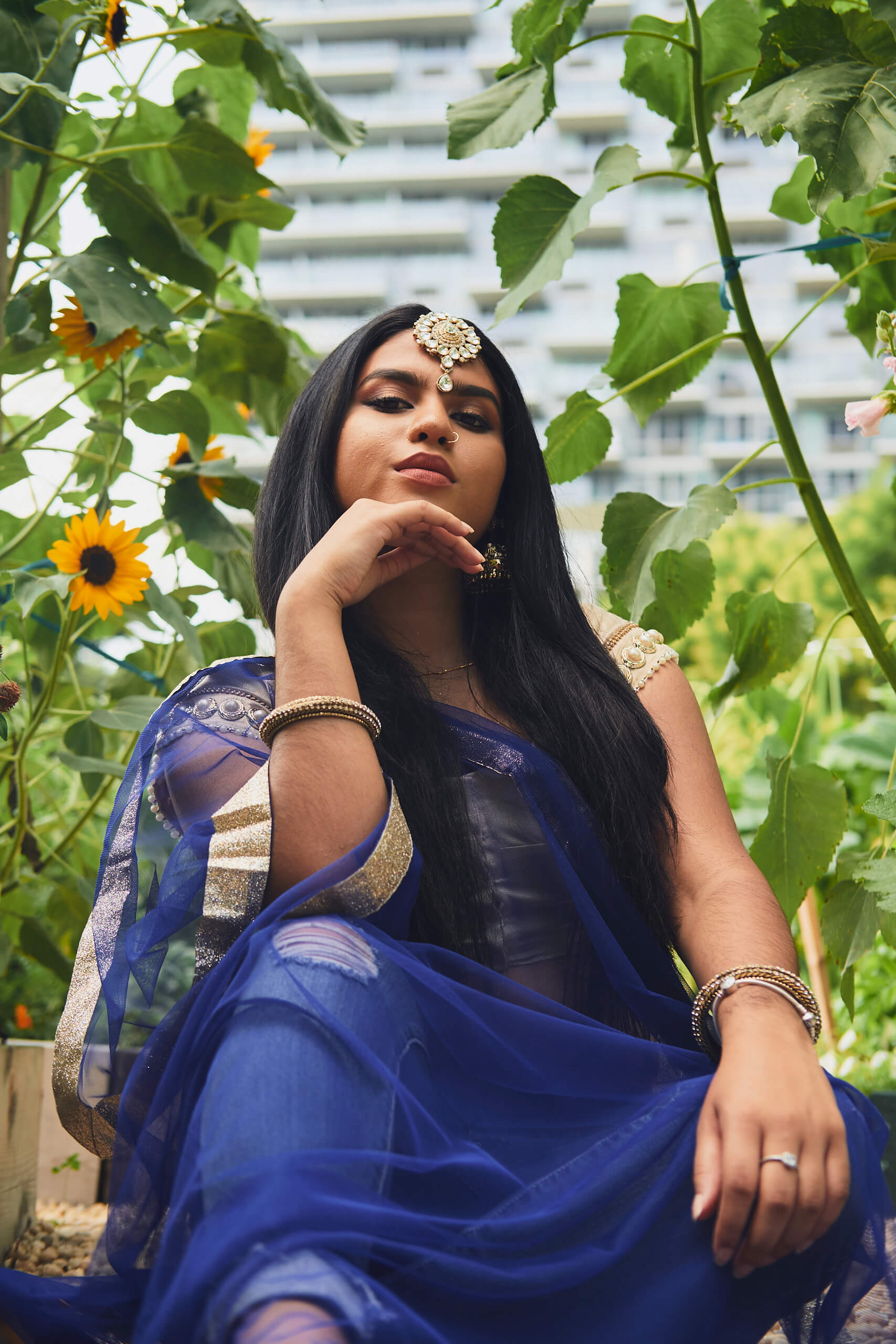 Sneha - Social Media Blogger Photography - Indian Fusion Fashion Photography - Lehenga - Indian Saree - Women's Fashion Photography - Gantry State Park - Long Island City