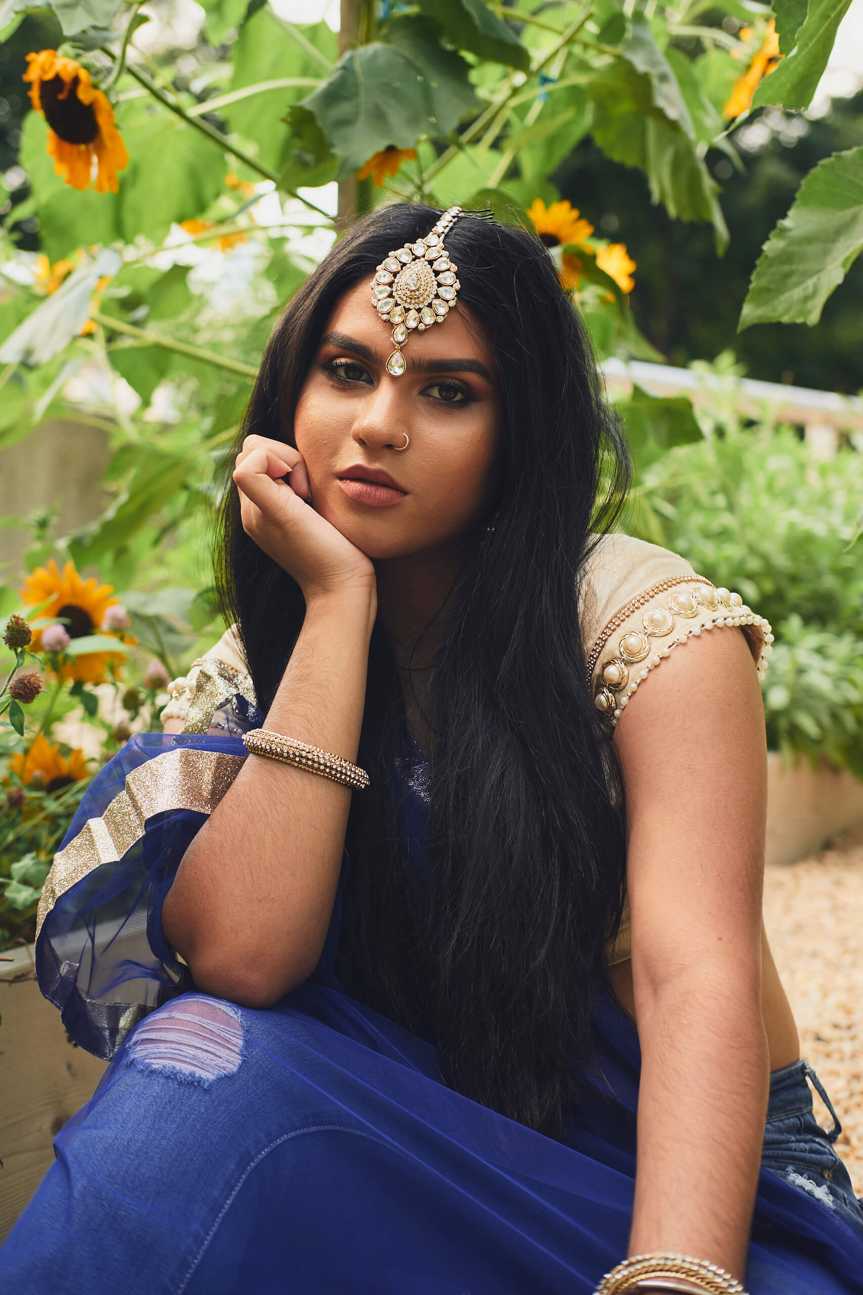 Sneha - Social Media Blogger Photography - Indian Fusion Fashion Photography - Lehenga - Indian Saree - Women's Fashion Photography - Gantry State Park - Long Island City