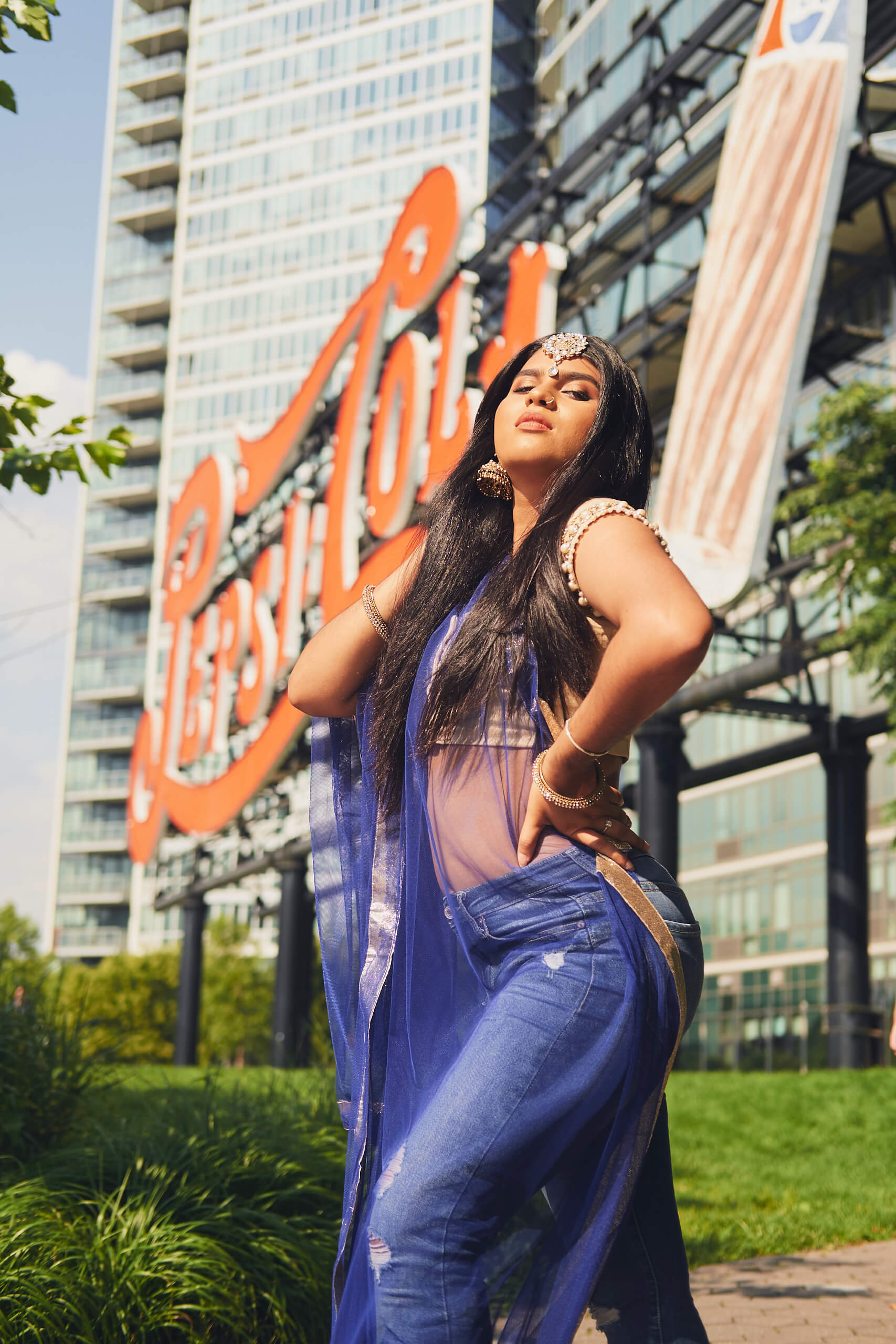 Sneha - Social Media Blogger Photography - Indian Fusion Fashion Photography - Lehenga - Indian Saree - Women's Fashion Photography - Gantry State Park - Long Island City