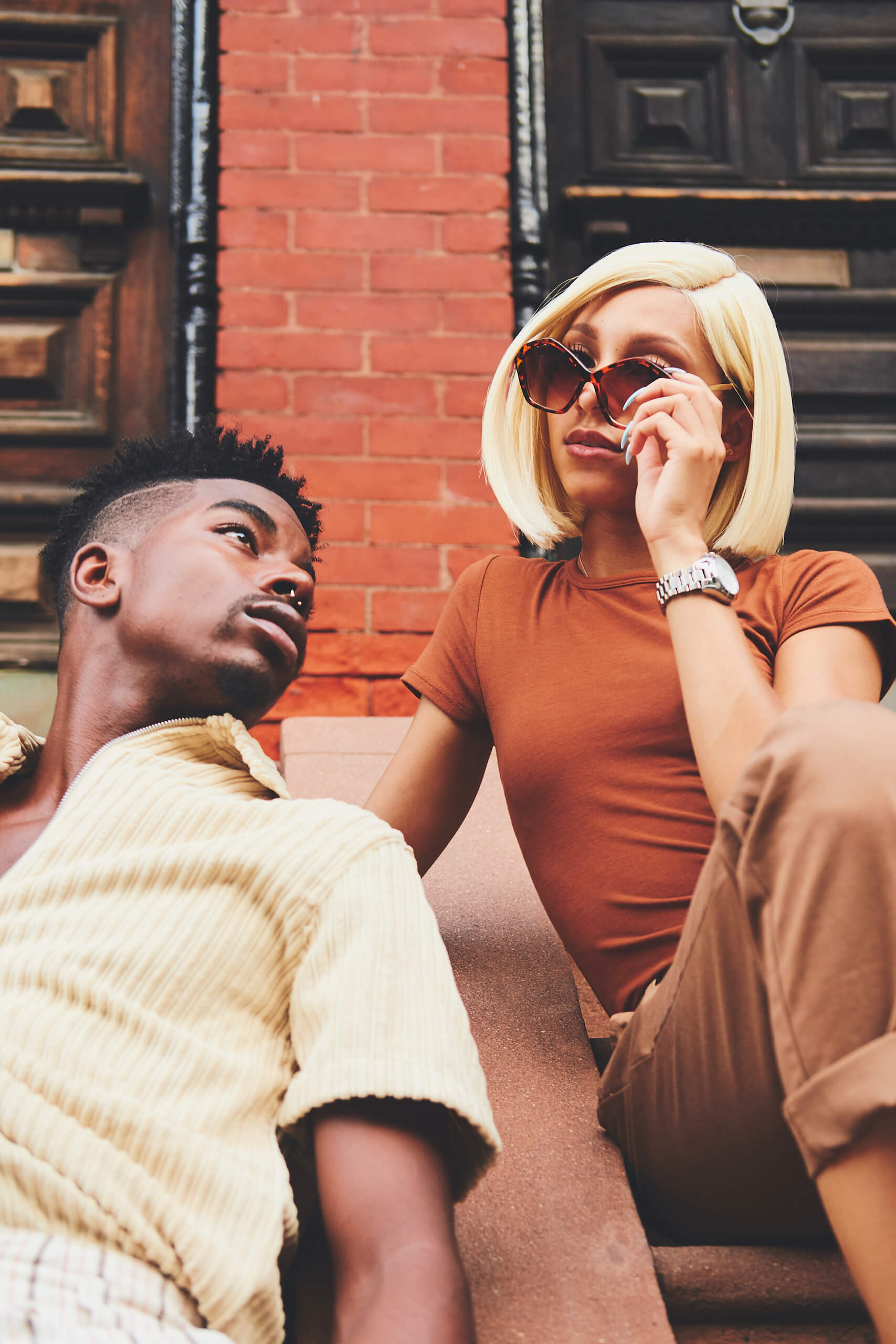 Ari & Earnie - Editorial Photography - Fashion Photography - Couples Photography - Golden Hour Portrait Photography - A Tale of Tones Dumbo Brooklyn, New York