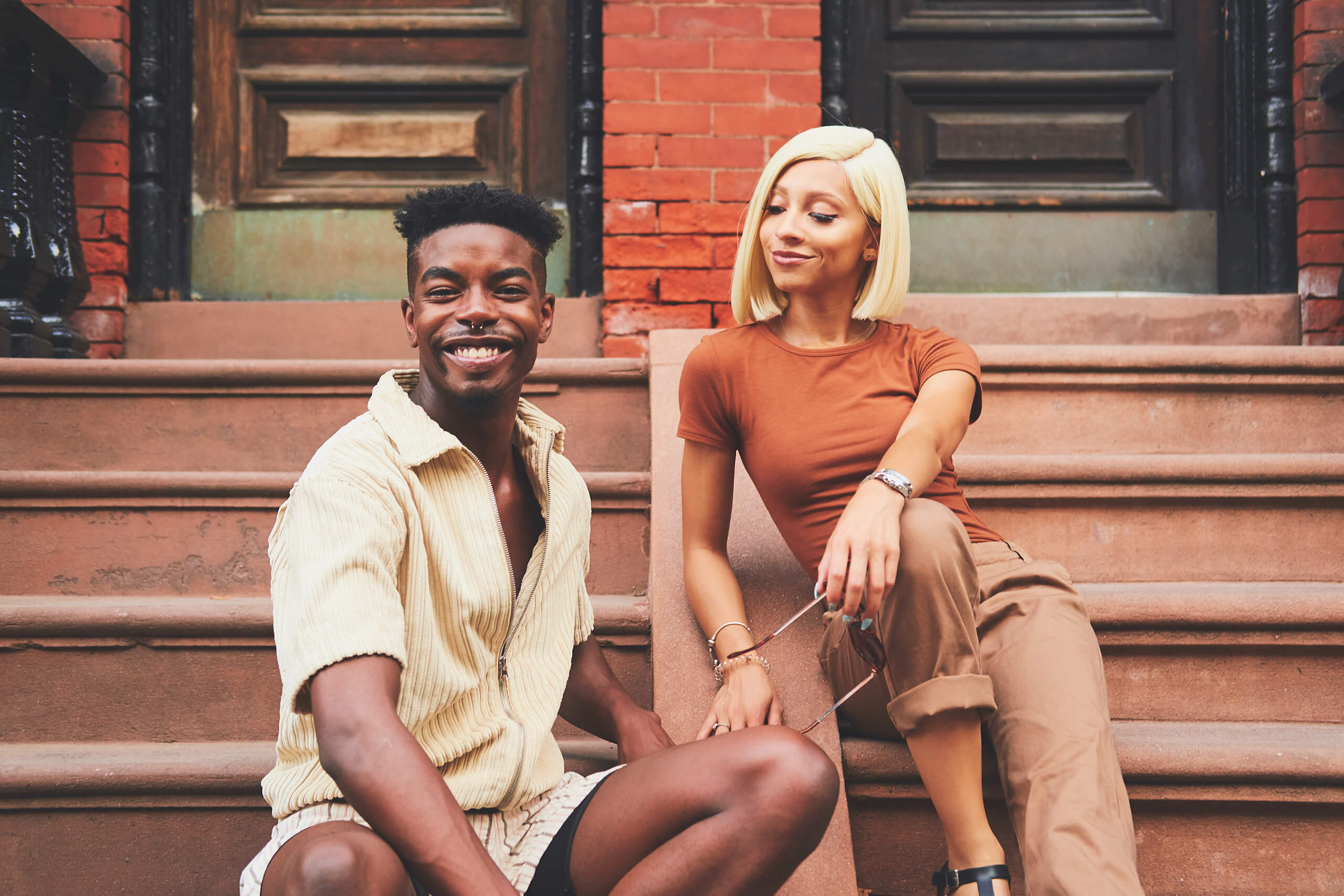 Ari & Earnie - Editorial Photography - Fashion Photography - Couples Photography - Golden Hour Portrait Photography - A Tale of Tones Dumbo Brooklyn, New York