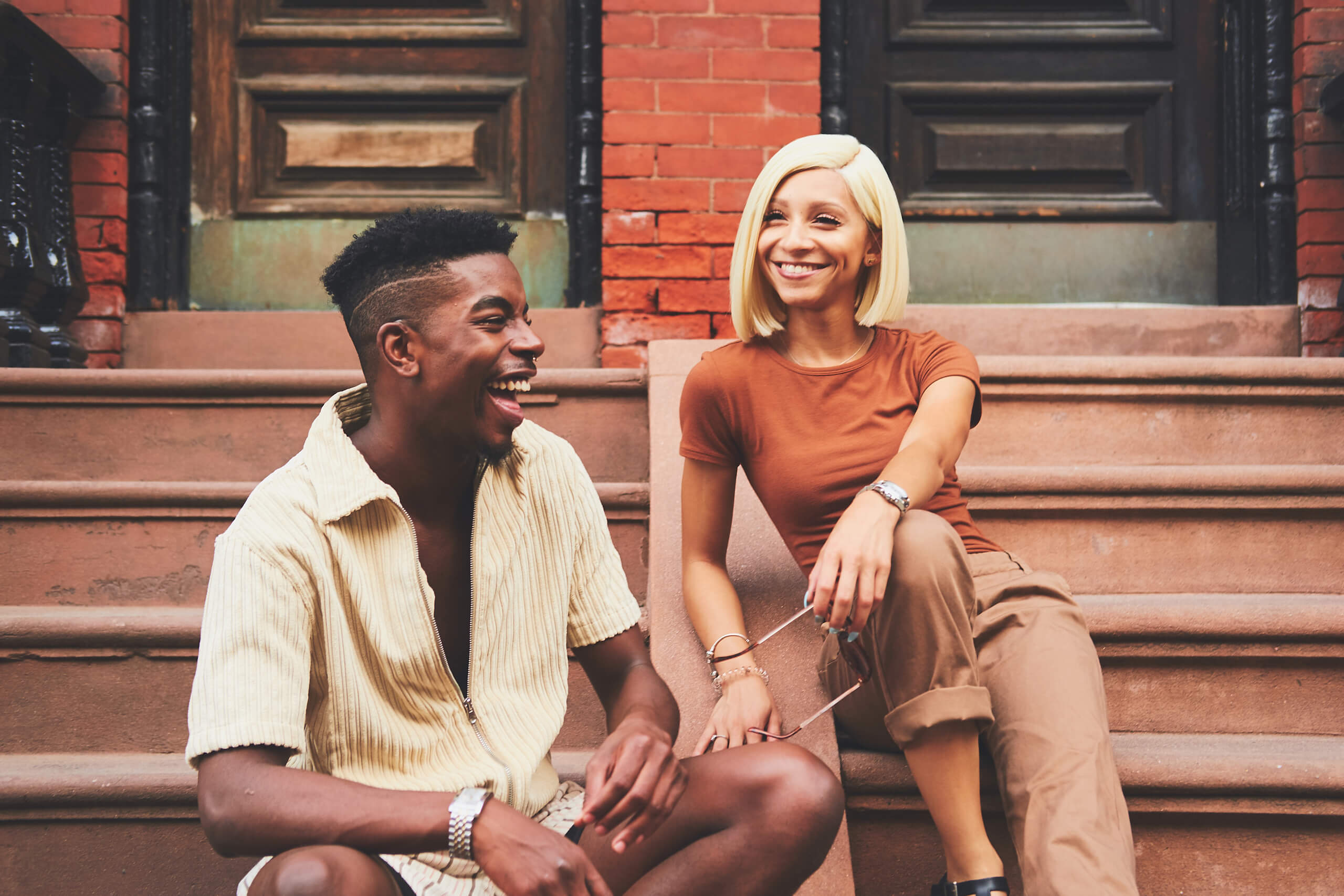 Ari & Earnie - Editorial Photography - Fashion Photography - Couples Photography - Golden Hour Portrait Photography - A Tale of Tones Dumbo Brooklyn, New York