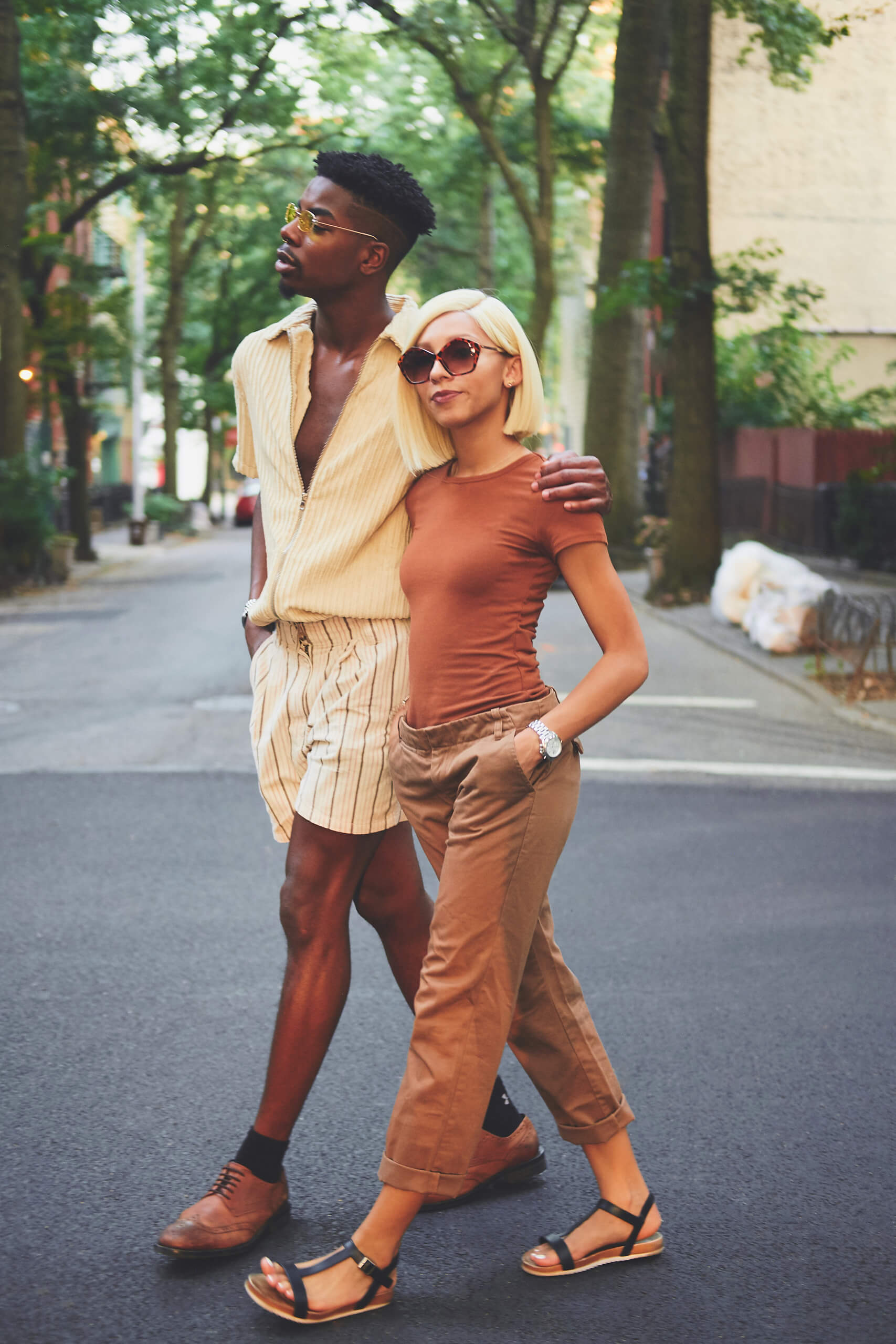 Ari & Earnie - Editorial Photography - Fashion Photography - Couples Photography - Golden Hour Portrait Photography - A Tale of Tones Dumbo Brooklyn, New York