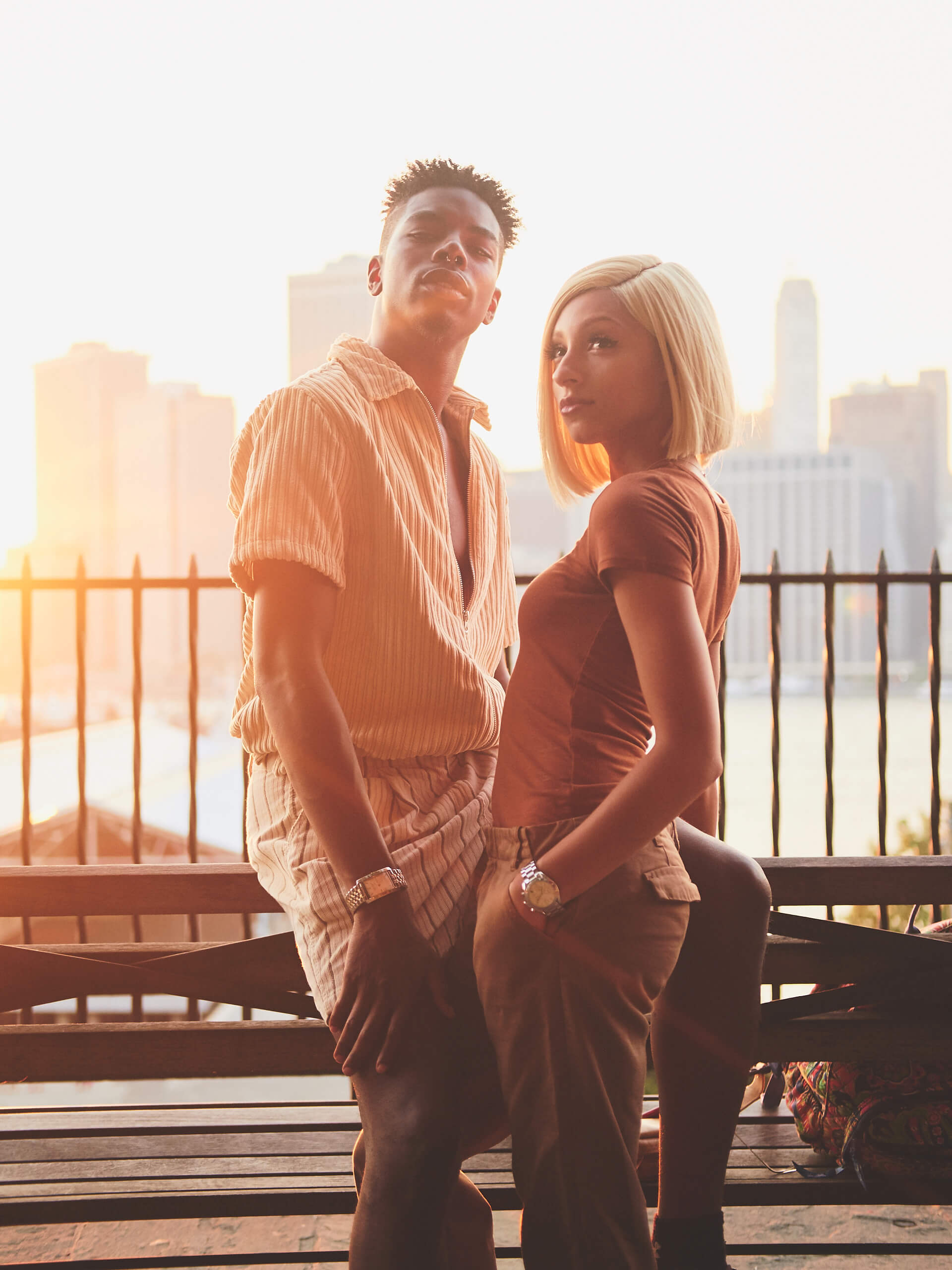 Ari & Earnie - Editorial Photography - Fashion Photography - Couples Photography - Golden Hour Portrait Photography - A Tale of Tones Dumbo Brooklyn, New York