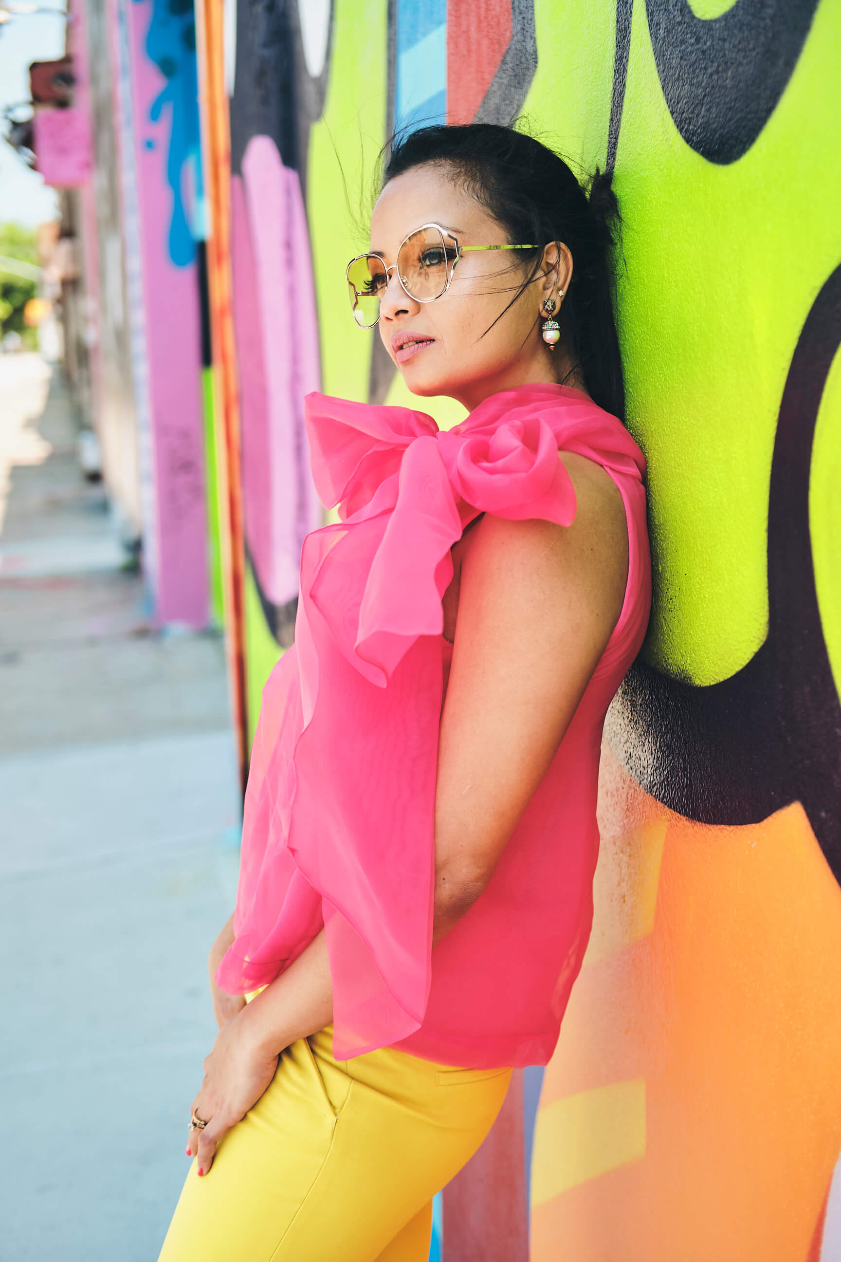 Aparna - Women's Fashion Photography - Social Media Blogger Photography - Portrait Photography - Lifestyle Photography - Brooklyn Bridge - Bushwick Collective - New York