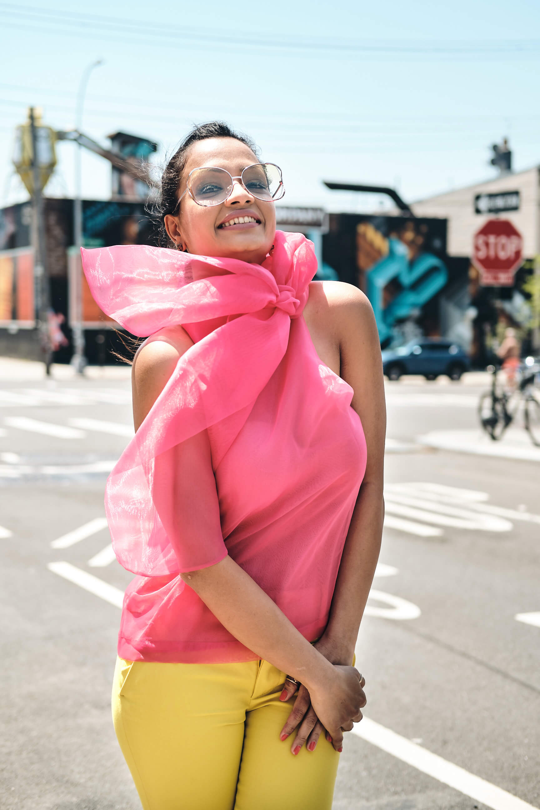 Aparna - Women's Fashion Photography - Social Media Blogger Photography - Portrait Photography - Lifestyle Photography - Brooklyn Bridge - Bushwick Collective - New York