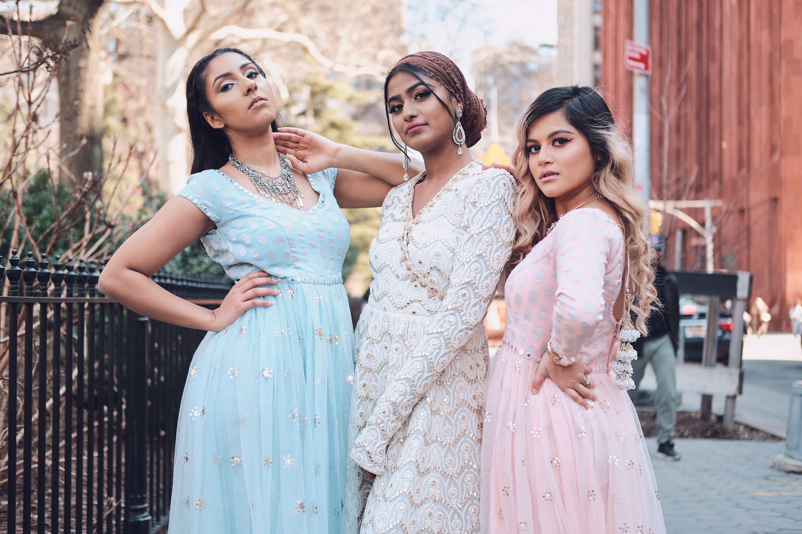 Nasreen - Roxy - Jessie B - holiCHIC - Browngirl Magazine - Collaboration - Indian Fashion Photography - Women's Fashion Photography - Lifestyle Photography - Washington Square Park, New York - Washington Mews