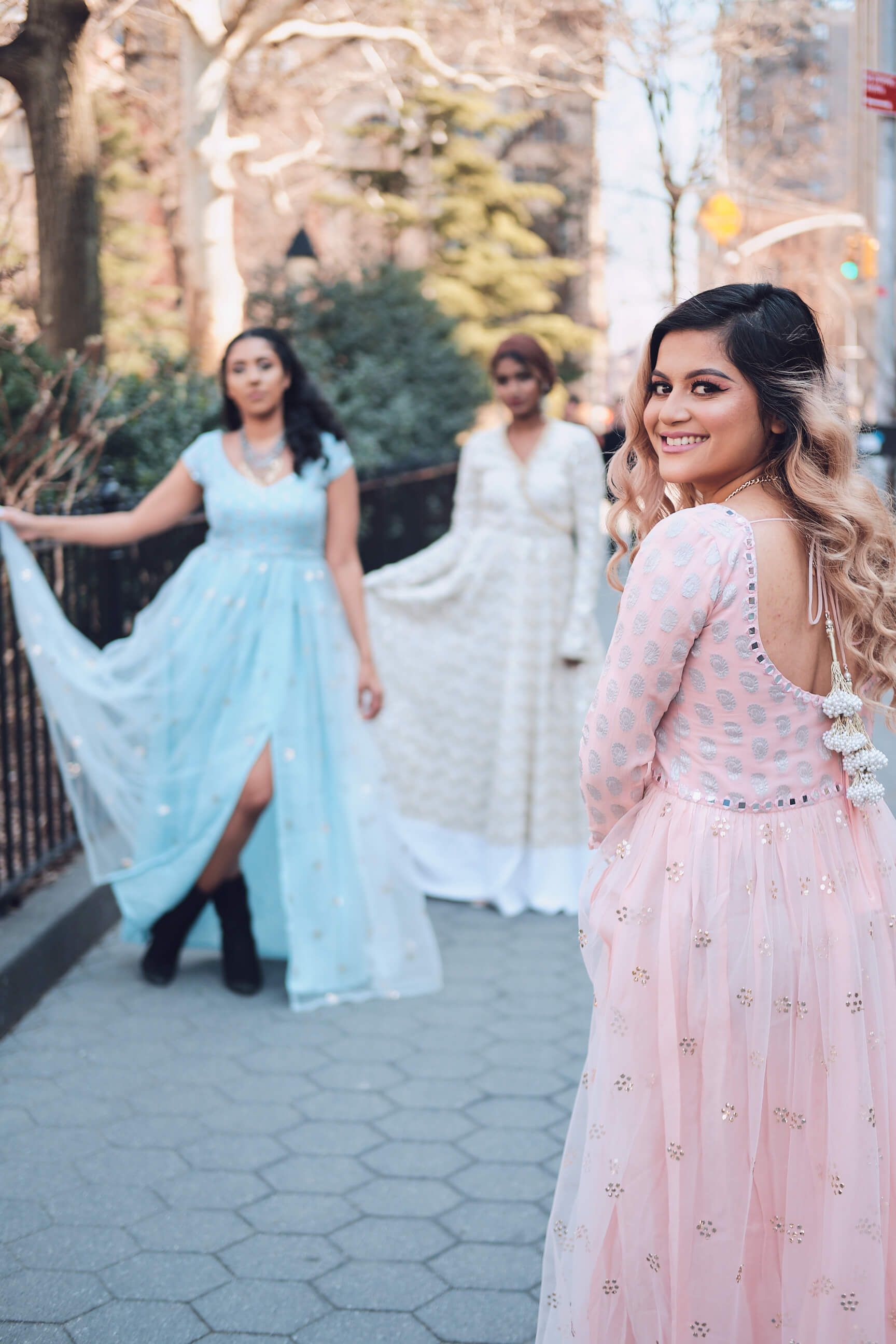 Nasreen - Roxy - Jessie B - holiCHIC - Browngirl Magazine - Collaboration - Indian Fashion Photography - Women's Fashion Photography - Lifestyle Photography - Washington Square Park, New York - Washington Mews